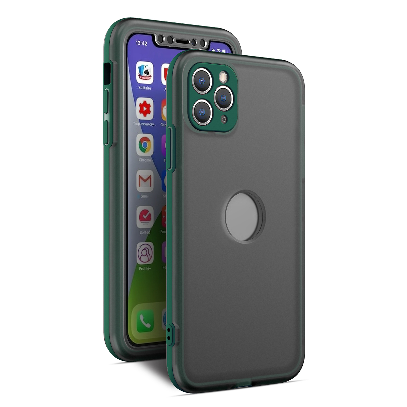 Skin-touch All-round Protection Shockproof 3-in-1 Detachable Hard PC + Soft TPU Phone Shell for iPhone 13 Pro Max 6.7 inch - Dark Green, iPhone 13 Pro Max
Skin-touch All-round Protection Shockproof 3-in-1 Detachable Hard PC + Soft TPU Phone Shell for iPhone 13 Pro Max 6.7 inch - Dark Green, iPhone 13 Pro Max
