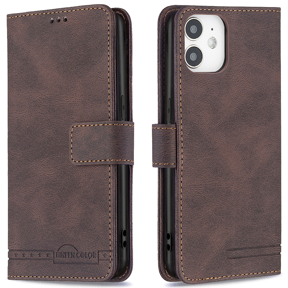 BINFEN COLOR BF09 Magnetic Closure RFID Blocking Wallet Stand Phone Cover Shell for iPhone 12 mini 5.4 inch - Brown, iPhone 12 mini
BINFEN COLOR BF09 Magnetic Closure RFID Blocking Wallet Stand Phone Cover Shell for iPhone 12 mini 5.4 inch - Brown, iPhone 12 mini