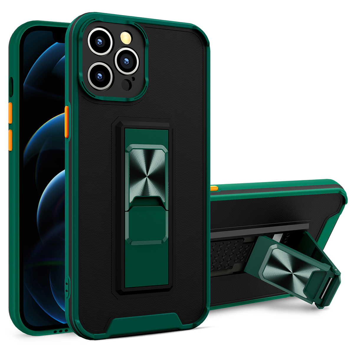 Антифлянный Двойной Кожи Ощущение Телефона Обратно с Kickstand Для Iphone 12 Pro Max 6,7 Дюйма - Черно -зеленый, iPhone 12 Pro Max
Антифлянный Двойной Кожи Ощущение Телефона Обратно с Kickstand Для Iphone 12 Pro Max 6,7 Дюйма - Черно -зеленый, iPhone 12 Pro Max