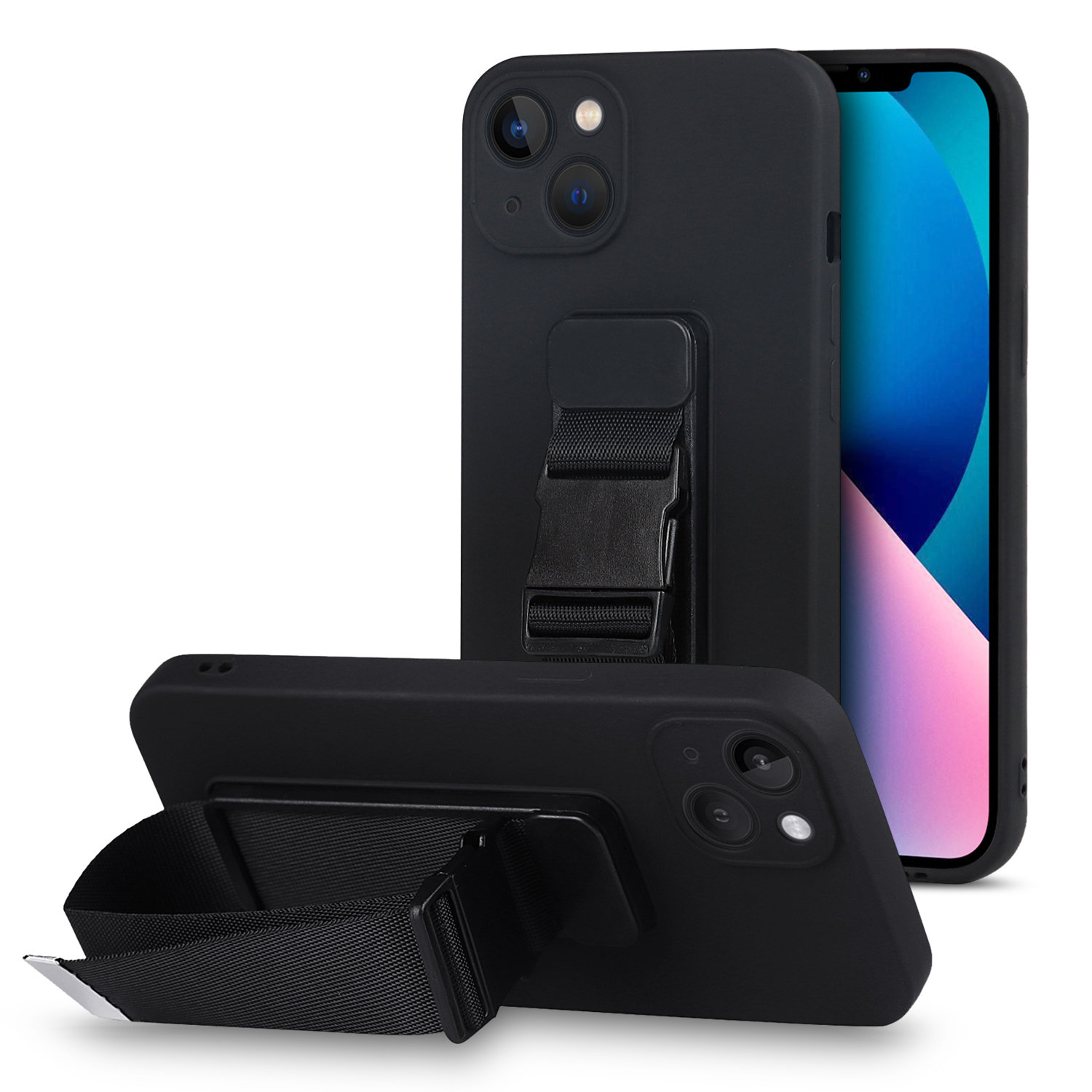 Shockpereper Soft TPU Телефона с Регулируемым Запястьем на Запястье Подставка Для Iphone 13 6,1 Дюйма - Черный, iPhone 13
Shockpereper Soft TPU Телефона с Регулируемым Запястьем на Запястье Подставка Для Iphone 13 6,1 Дюйма - Черный, iPhone 13