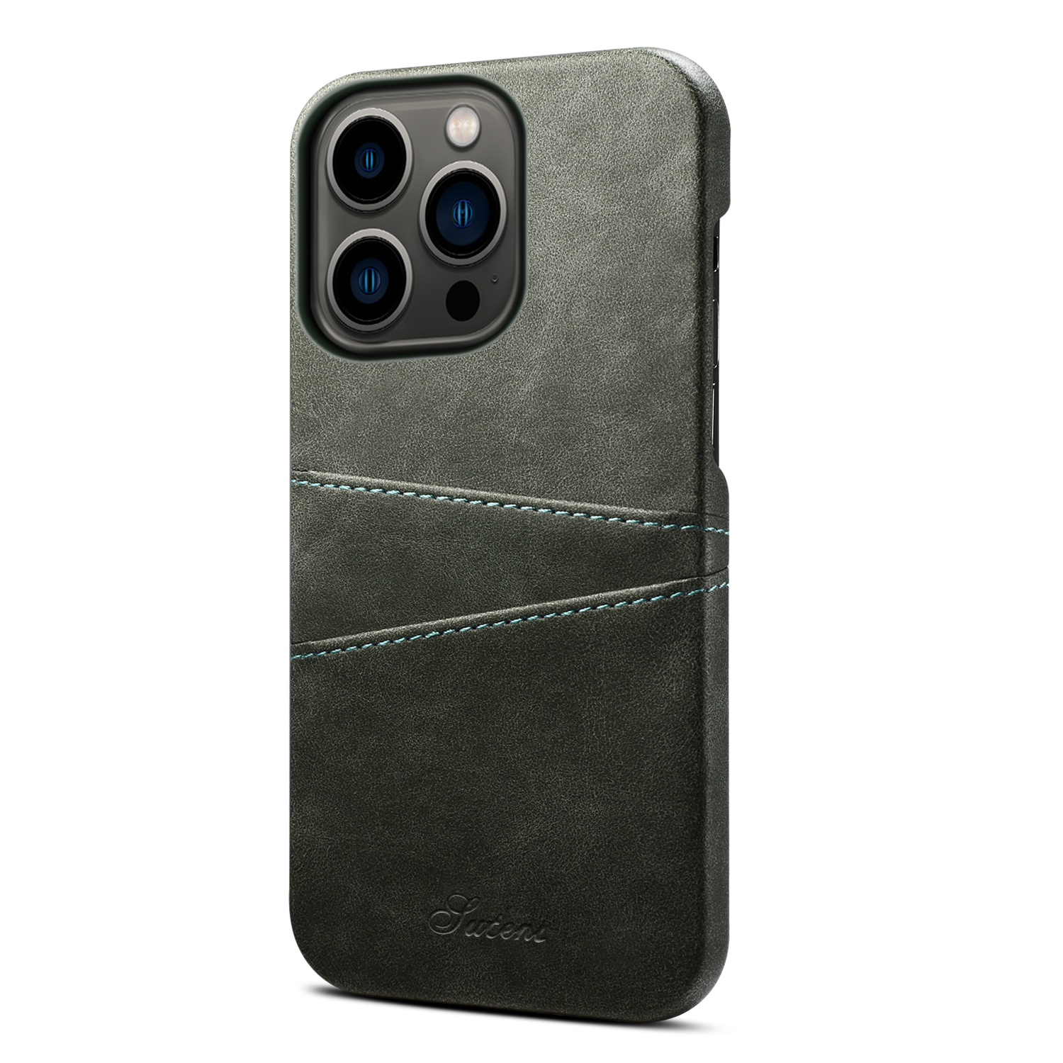 SUTENI 015 Series Hard PC+PU Leather Phone Case Solid Color Phone Back Cover with Card Holders for iPhone 13 Pro Max 6.7 inch - Dark Green, iPhone 13 Pro Max
SUTENI 015 Series Hard PC+PU Leather Phone Case Solid Color Phone Back Cover with Card Holders for iPhone 13 Pro Max 6.7 inch - Dark Green, iPhone 13 Pro Max