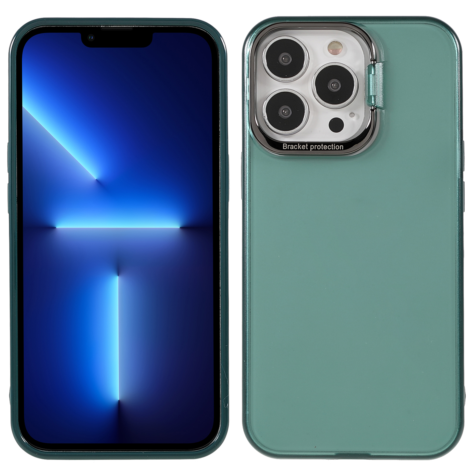 PC + TPU Phone Case Matte Anti-fingerprint Metal Kickstand Lens Protection Cover Shell for iPhone 13 Pro 6.1 inch - Green, iPhone 13 Pro
PC + TPU Phone Case Matte Anti-fingerprint Metal Kickstand Lens Protection Cover Shell for iPhone 13 Pro 6.1 inch - Green, iPhone 13 Pro