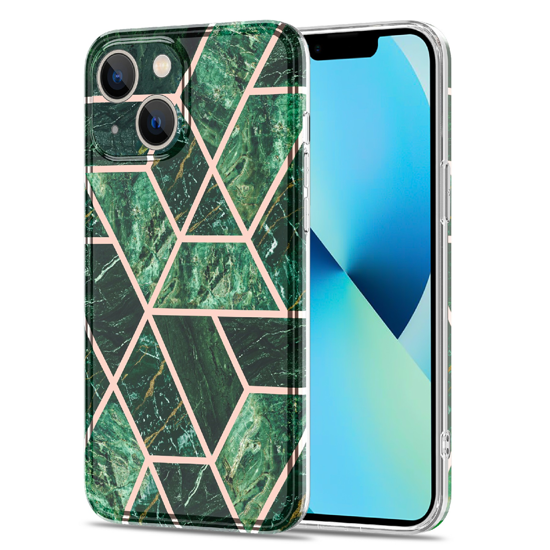 MF Splicing Marble IMD Straight Edge Electroplating TPU Phone Case Cover for iPhone 13 6.1 inch - Green, iPhone 13
MF Splicing Marble IMD Straight Edge Electroplating TPU Phone Case Cover for iPhone 13 6.1 inch - Green, iPhone 13