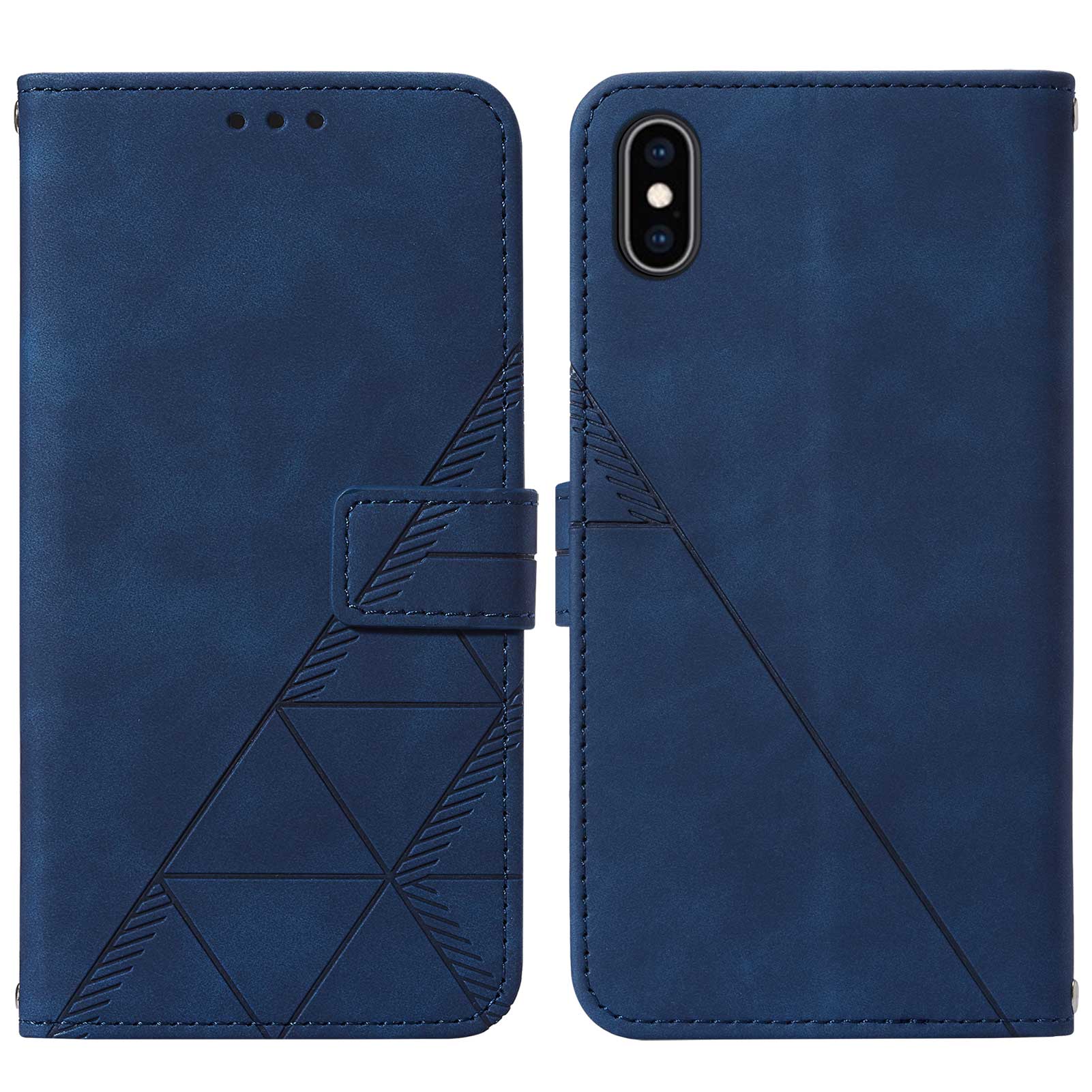 PU Leather Wallet Phone Shell Lines Imprinting Flexible TPU Inner Case Phone Stand Cover for iPhone XS Max 6.5 inch - Sapphire, iPhone XS Max 6.5 inch
PU Leather Wallet Phone Shell Lines Imprinting Flexible TPU Inner Case Phone Stand Cover for iPhone XS Max 6.5 inch - Sapphire, iPhone XS Max 6.5 inch