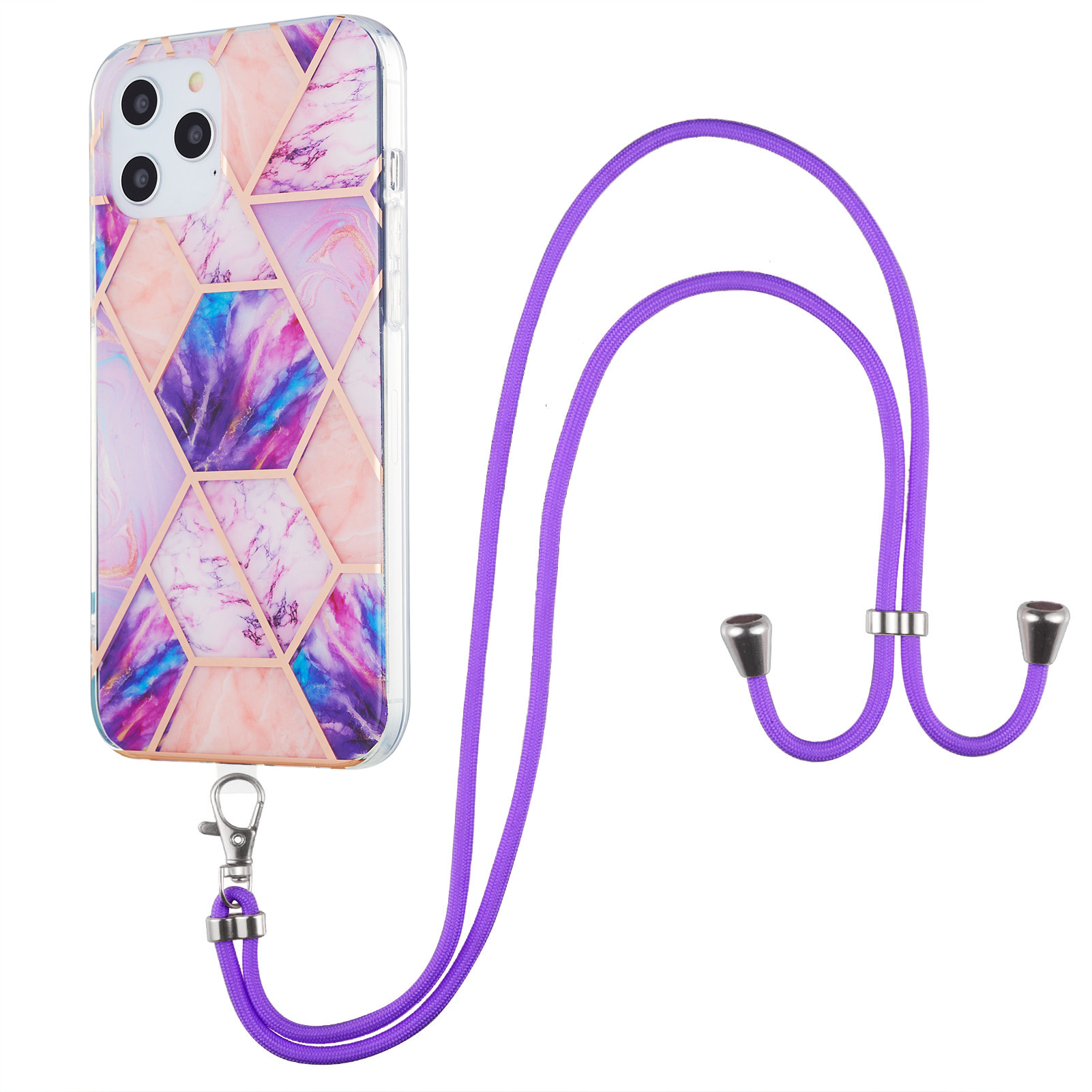 2,0 мм IMD TPU Cople Cope Splicing Marble Pattern + Lanyard Anti-Fall Celectrating Case Для Iphone 12 Pro Max 6,7 Дюйма - Светло-фиолетовый, iPhone 12 Pro Max
2,0 мм IMD TPU Cople Cope Splicing Marble Pattern + Lanyard Anti-Fall Celectrating Case Для Iphone 12 Pro Max 6,7 Дюйма - Светло-фиолетовый, iPhone 12 Pro Max
