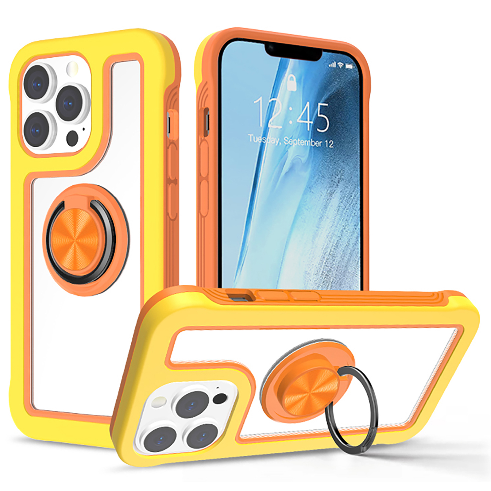 Kickstand TPU + PC Phone Case 2-в-1 Конструкция Contrast Color Rame Design Ultra Clear Backplate Для Iphone 13 Pro Max 6,7 Дюйма - Желтый/оранжевый, iPhone 13 Pro Max
Kickstand TPU + PC Phone Case 2-в-1 Конструкция Contrast Color Rame Design Ultra Clear Backplate Для Iphone 13 Pro Max 6,7 Дюйма - Желтый/оранжевый, iPhone 13 Pro Max
