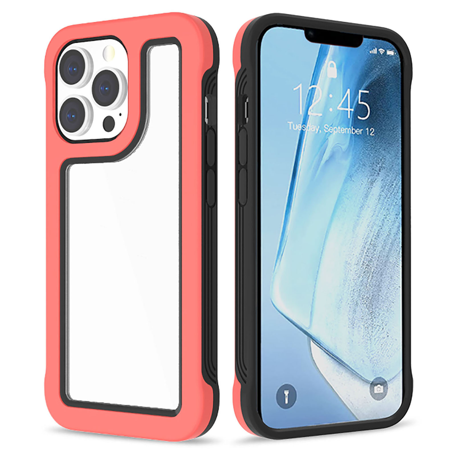 Crystal Clear 2-in-1 Heavy Duty Hard PC + Soft TPU Shock Absorption Protective Cover for iPhone 13 Pro 6.1 inch - Fluorescent Pink/Black, iPhone 13 Pro
Crystal Clear 2-in-1 Heavy Duty Hard PC + Soft TPU Shock Absorption Protective Cover for iPhone 13 Pro 6.1 inch - Fluorescent Pink/Black, iPhone 13 Pro