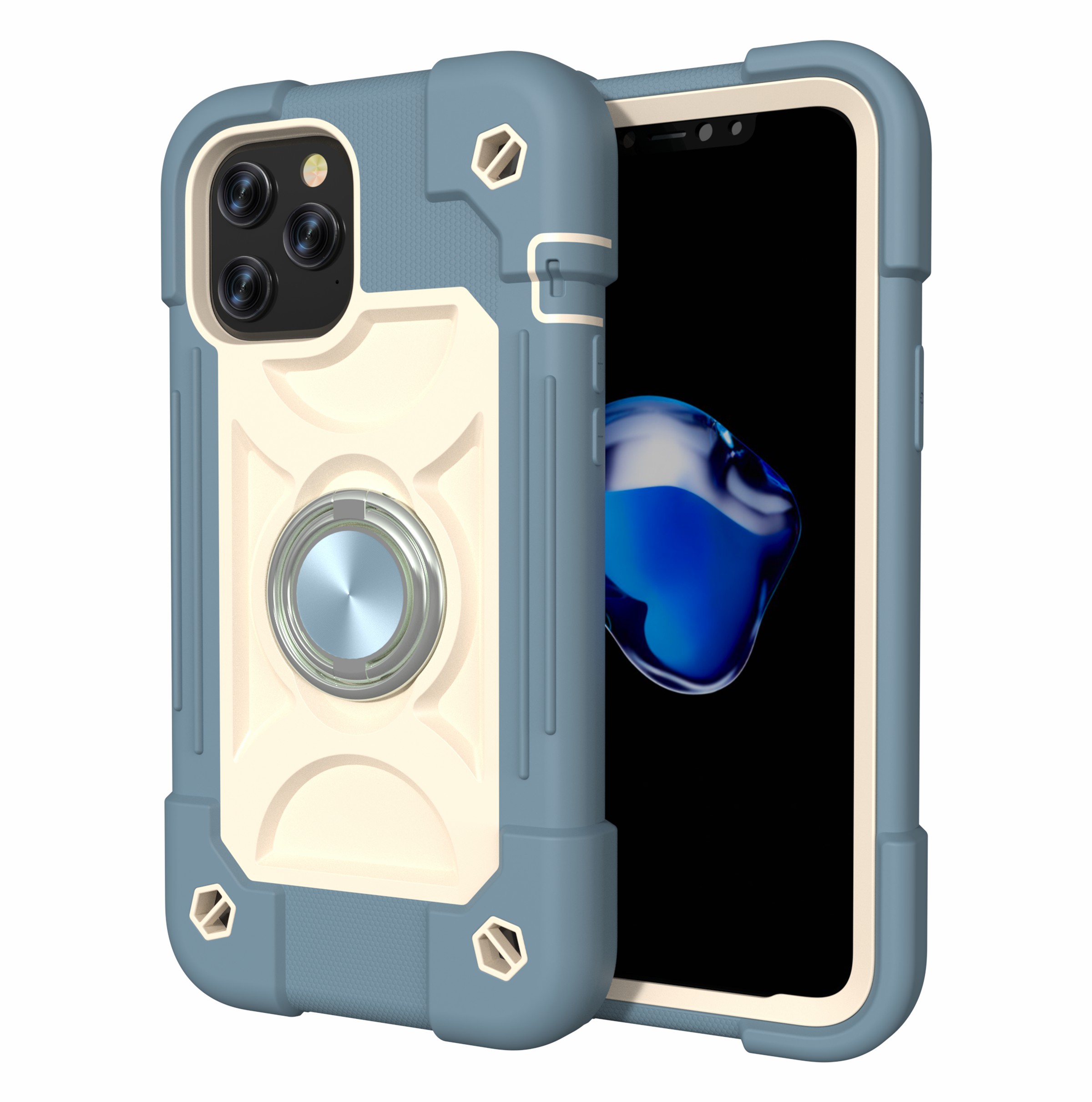 PC + Silicone Phone Case Multi-Color 3-in-1 Built-in Magnetic Metal Plate Phone Protector for iPhone 12 Pro Max 6.7 inch - Daisy Blue, iPhone 12 Pro Max
PC + Silicone Phone Case Multi-Color 3-in-1 Built-in Magnetic Metal Plate Phone Protector for iPhone 12 Pro Max 6.7 inch - Daisy Blue, iPhone 12 Pro Max