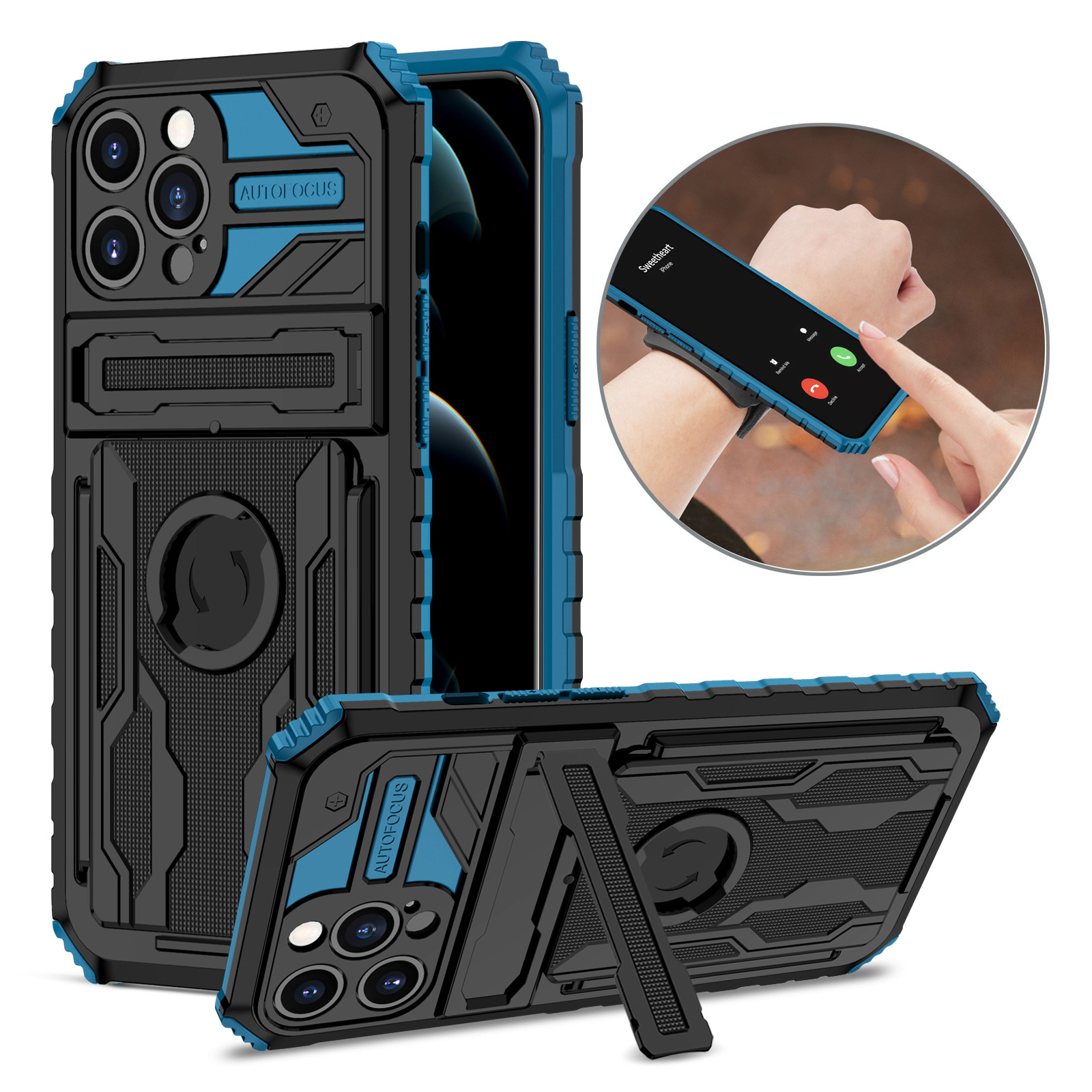 ENKAY HAT PRINCE Shockproof Cell Phone Protection Shell PC + TPU Phone Case with Kickstand and Sport Armband for iPhone 12 Pro 6.1 inch - Blue, iPhone 12 Pro
ENKAY HAT PRINCE Shockproof Cell Phone Protection Shell PC + TPU Phone Case with Kickstand and Sport Armband for iPhone 12 Pro 6.1 inch - Blue, iPhone 12 Pro
