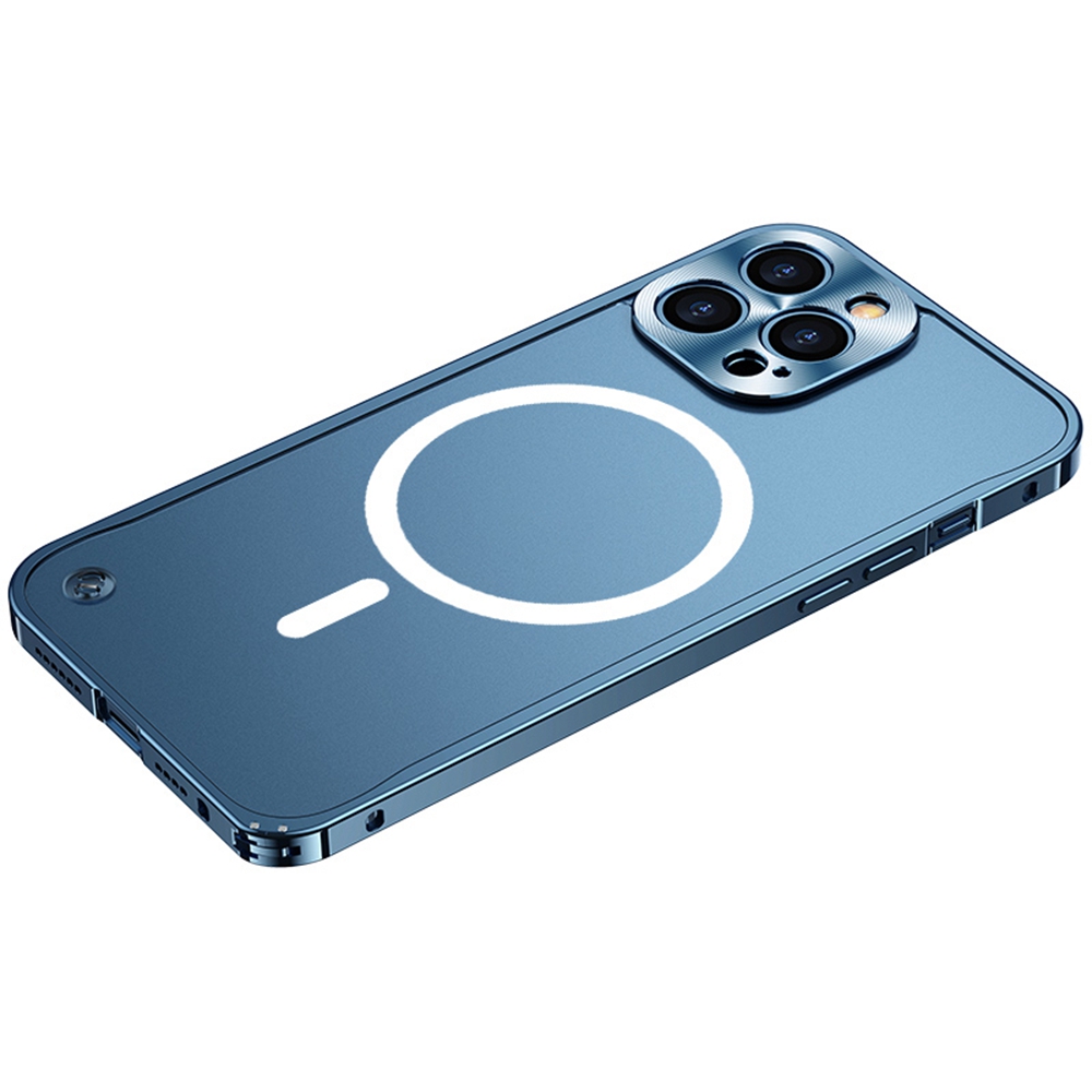 Tempered Glass + Metal Hybrid Cover Matte Transparent Phone Case for MagSafe Magnetic Wireless Charging for iPhone 12 Pro Max 6.7 inch - Blue, iPhone 12 Pro Max
Tempered Glass + Metal Hybrid Cover Matte Transparent Phone Case for MagSafe Magnetic Wireless Charging for iPhone 12 Pro Max 6.7 inch - Blue, iPhone 12 Pro Max