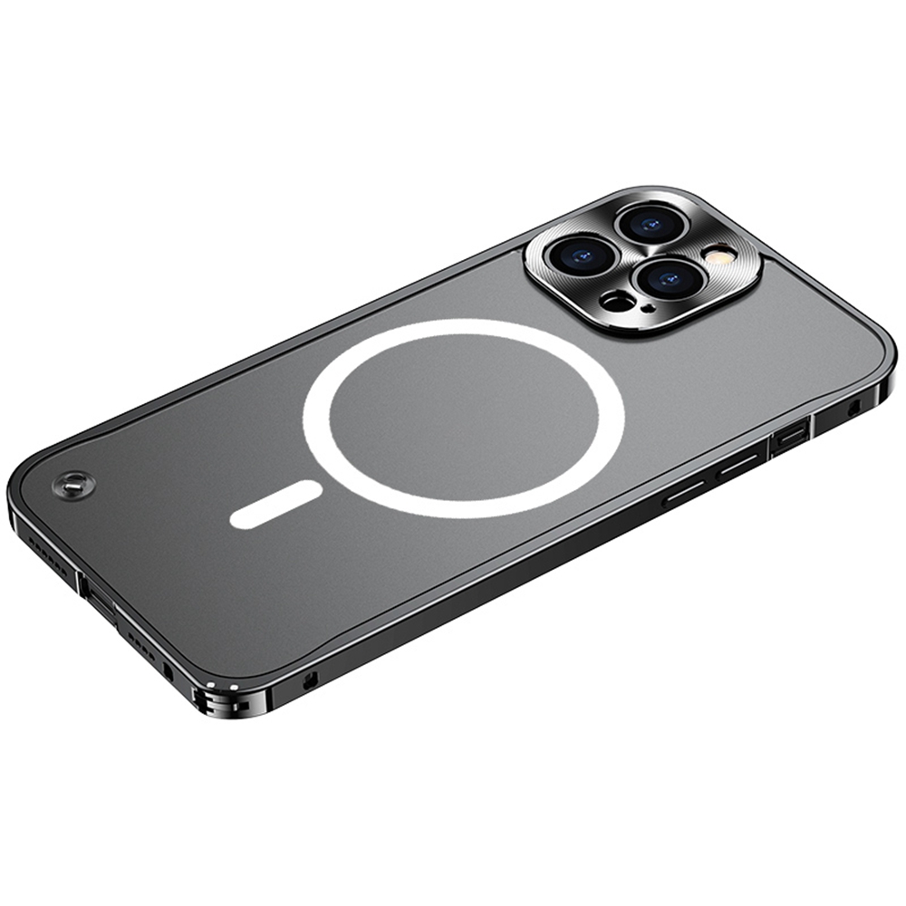 Tempered Glass + Metal Hybrid Cover Matte Transparent Phone Case for MagSafe Magnetic Wireless Charging for iPhone 12 Pro Max 6.7 inch - Black, iPhone 12 Pro Max
Tempered Glass + Metal Hybrid Cover Matte Transparent Phone Case for MagSafe Magnetic Wireless Charging for iPhone 12 Pro Max 6.7 inch - Black, iPhone 12 Pro Max