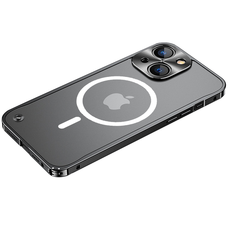 Tempered Glass + Metal Hybrid Scratch-resistant Phone Case Matte Transparent Protective Cover with Magnetic Wireless Charging Feature for iPhone 13 mini 5.4 inch - Black, iPhone 13 mini
Tempered Glass + Metal Hybrid Scratch-resistant Phone Case Matte Transparent Protective Cover with Magnetic Wireless Charging Feature for iPhone 13 mini 5.4 inch - Black, iPhone 13 mini