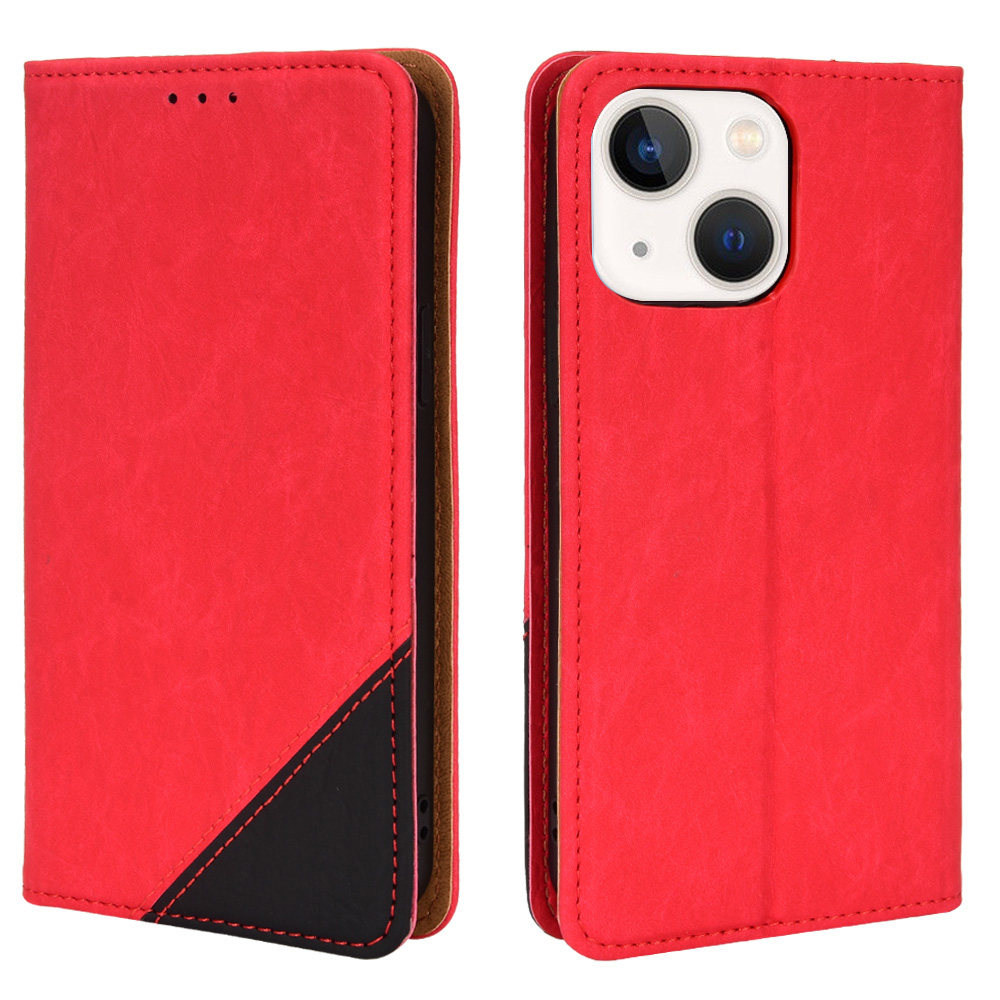 Triangle Color Splicing Flip Book Stand PU Leather Auto Magnetic Closed Shockproof Wallet Phone Case for iPhone 13 6.1 inch - Red, iPhone 13
Triangle Color Splicing Flip Book Stand PU Leather Auto Magnetic Closed Shockproof Wallet Phone Case for iPhone 13 6.1 inch - Red, iPhone 13