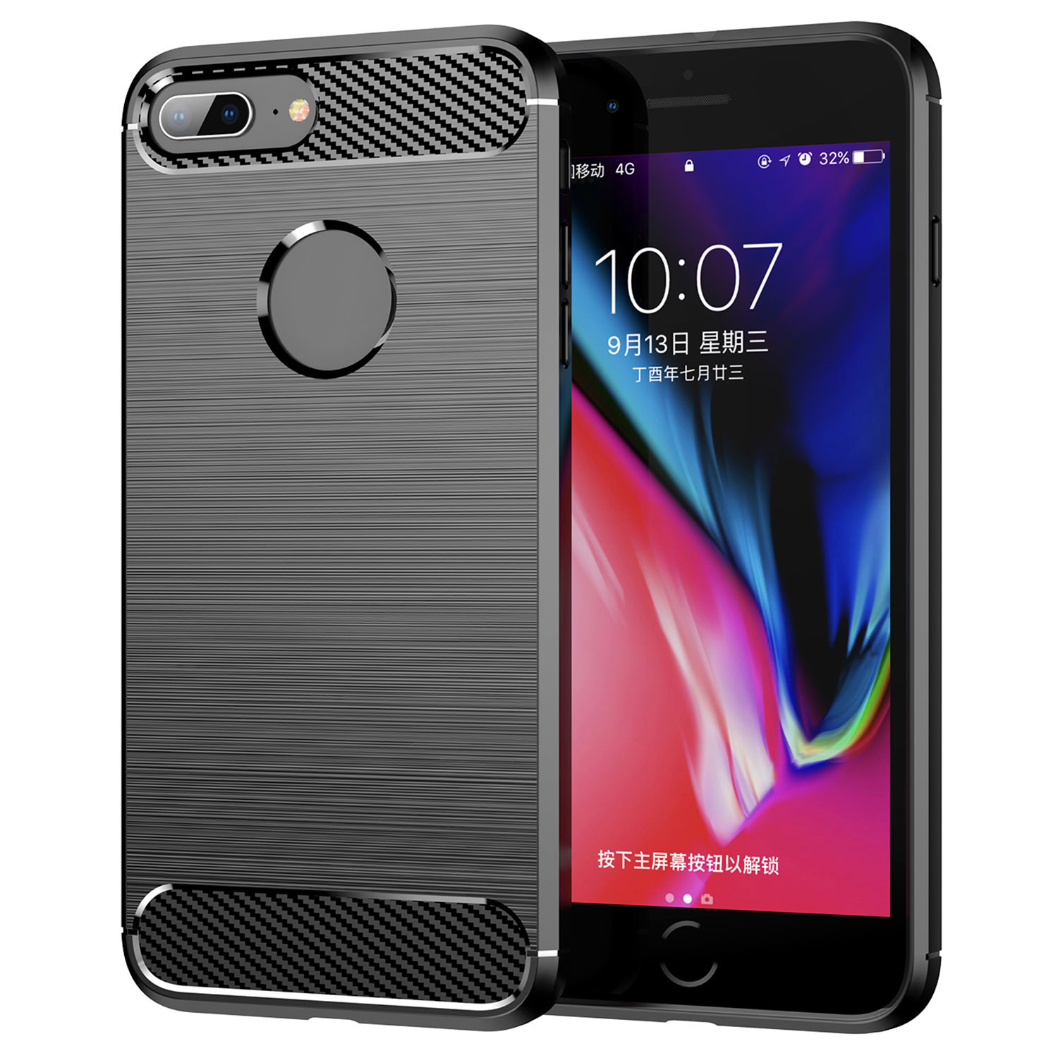 Carbone Fibre Chated Design Anti-Fingerprint Гибкий TPU Мобильный Телефон Защитный Чехол Для IPhone 7 Plus 5,5 Дюйма / 8 Плюс 5,5 Дюйма - Чернить, iPhone 7 Plus 5.5 inch
Carbone Fibre Chated Design Anti-Fingerprint Гибкий TPU Мобильный Телефон Защитный Чехол Для IPhone 7 Plus 5,5 Дюйма / 8 Плюс 5,5 Дюйма - Чернить, iPhone 7 Plus 5.5 inch