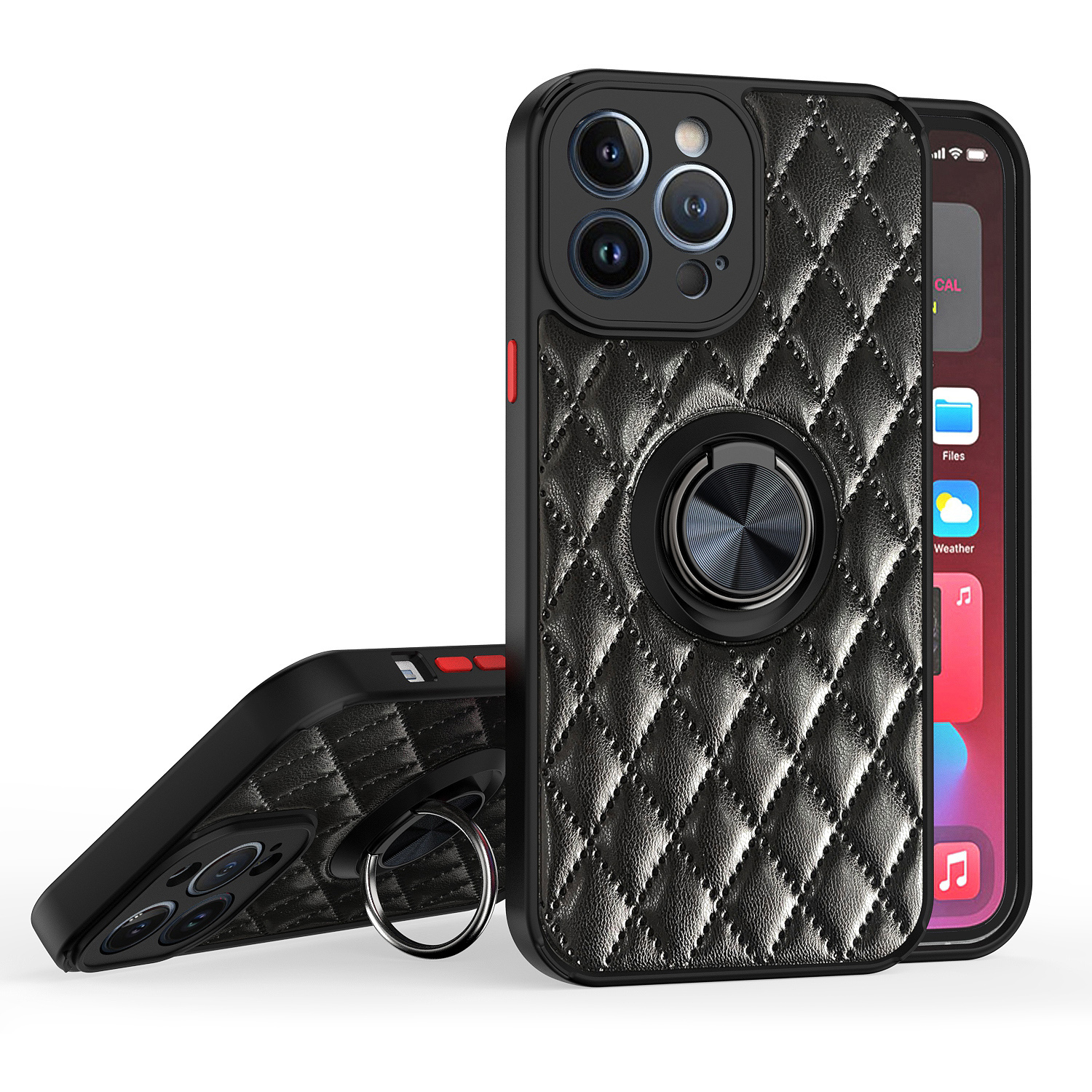 Для IPhone 12 Pro Max 6,7-дюймовый Металлический Из Металлургии Ромб Ромба Шаблон PU Кожи С Покрытием TPU Чехол Для Телефона - Чернить, iPhone 12 Pro Max
Для IPhone 12 Pro Max 6,7-дюймовый Металлический Из Металлургии Ромб Ромба Шаблон PU Кожи С Покрытием TPU Чехол Для Телефона - Чернить, iPhone 12 Pro Max