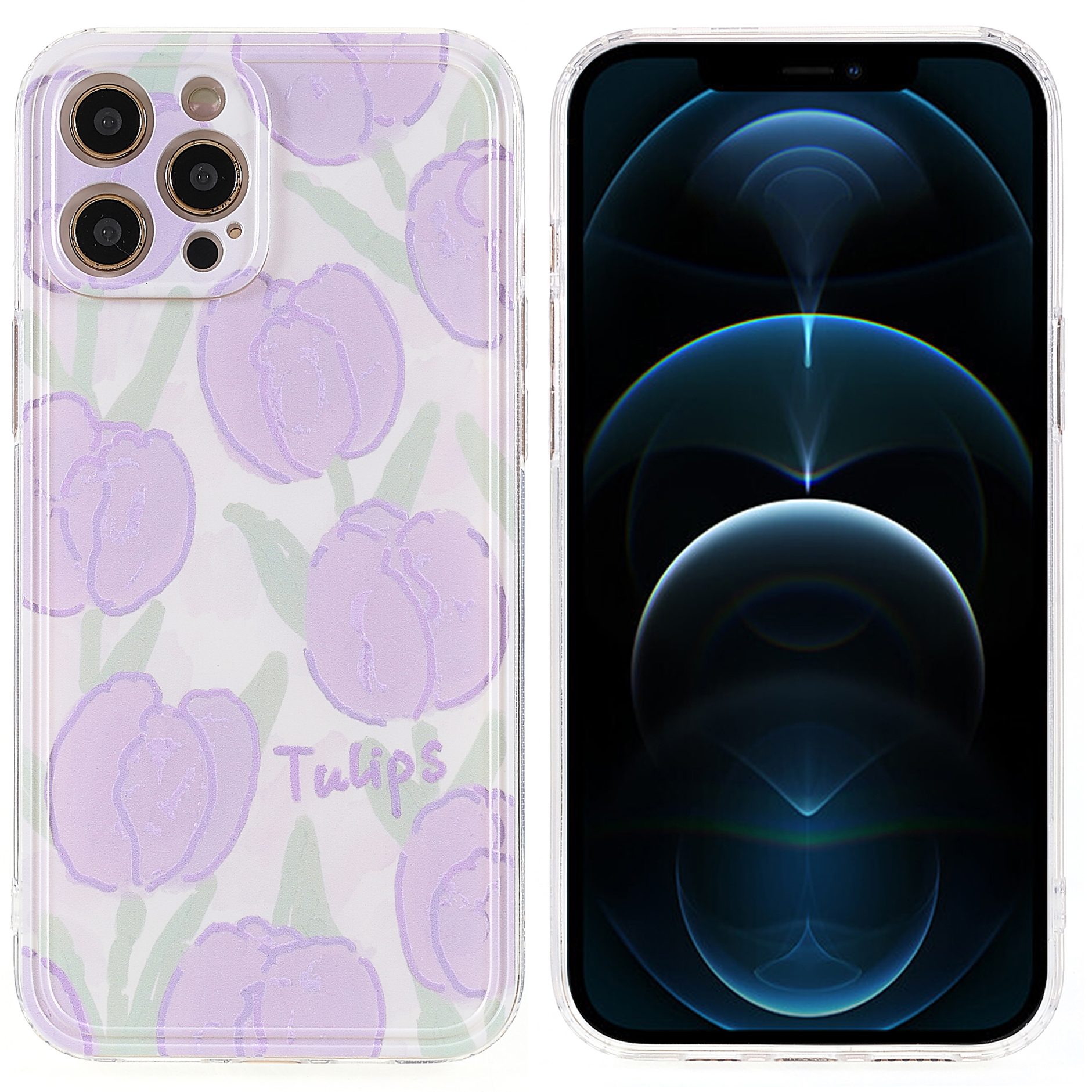 Tulip Embossed Slim Phone Case for iPhone 12 Pro Max 6.7 inch Shockproof Phone Protector Cover, iPhone 12 Pro Max
Tulip Embossed Slim Phone Case for iPhone 12 Pro Max 6.7 inch Shockproof Phone Protector Cover, iPhone 12 Pro Max