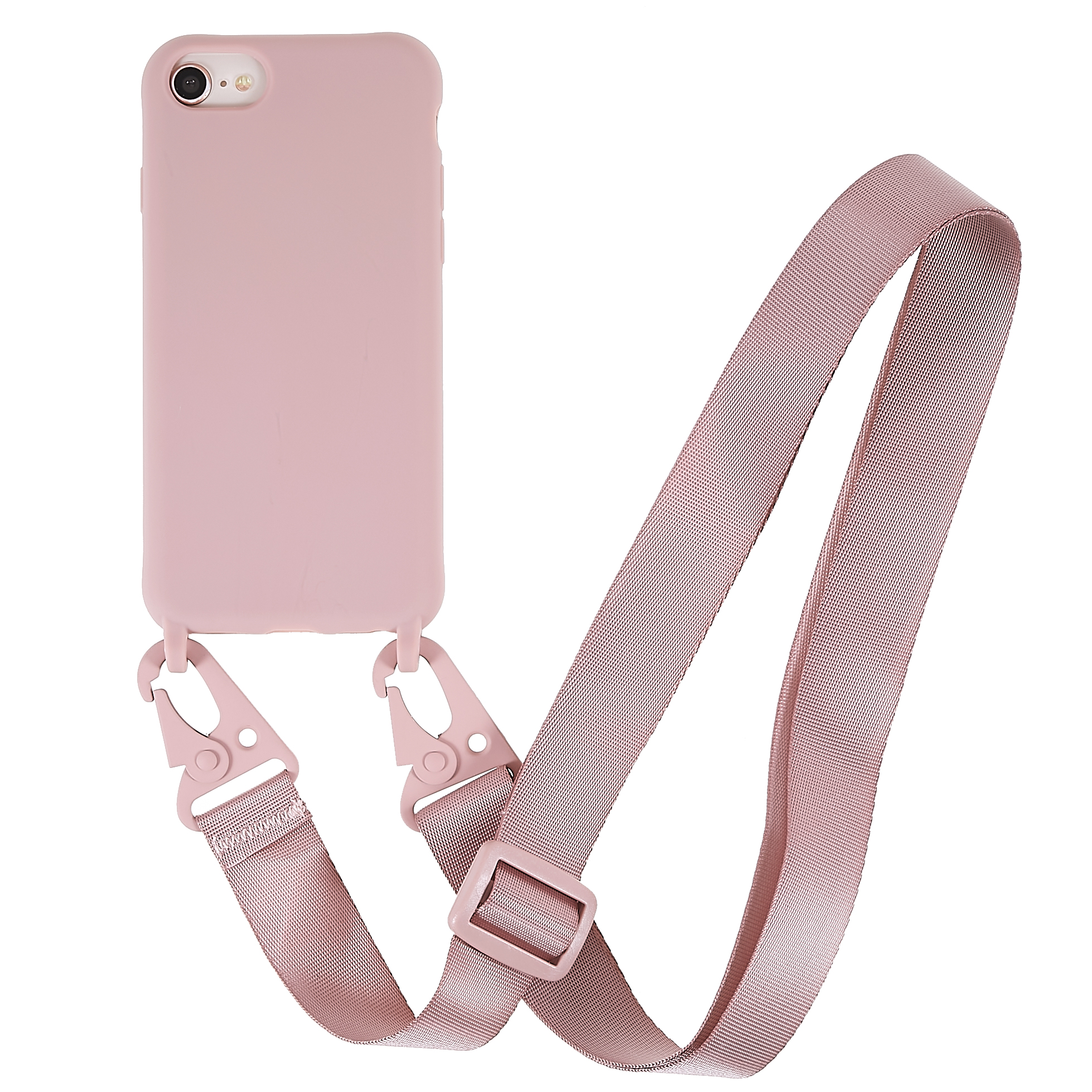 For iPhone 7/8/SE (2022)/SE (2020) Anti-Fingerprint Matte Surface Shockproof Soft TPU Phone Case with Shoulder Strap - Deep Pink, iPhone 7 4.7 inch
For iPhone 7/8/SE (2022)/SE (2020) Anti-Fingerprint Matte Surface Shockproof Soft TPU Phone Case with Shoulder Strap - Deep Pink, iPhone 7 4.7 inch