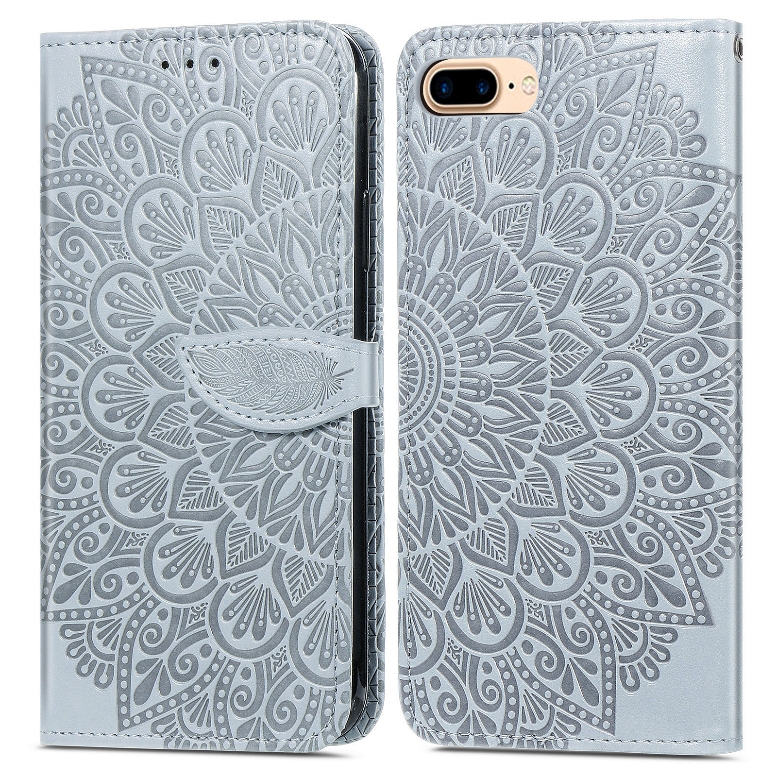 For iPhone 7 Plus/8 Plus 5.5 inch TPU+PU Leather Mobile Phone Case Imprinted Dream Wings Pattern Wallet Flip Cover with Strap - Grey, iPhone 8 Plus 5.5 inch
For iPhone 7 Plus/8 Plus 5.5 inch TPU+PU Leather Mobile Phone Case Imprinted Dream Wings Pattern Wallet Flip Cover with Strap - Grey, iPhone 8 Plus 5.5 inch
