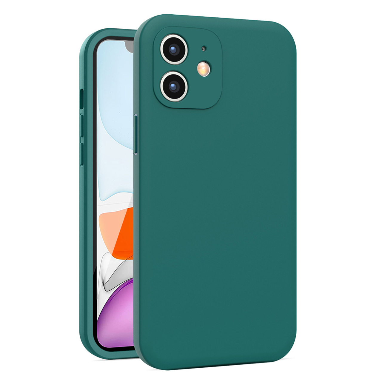 For iPhone 11 6.1 inch Phone Case 2.0mm Straight Edge Phone Protector Hard PC + Soft TPU Hybrid Cover - Dark Green, iPhone 11 6.1 inch
For iPhone 11 6.1 inch Phone Case 2.0mm Straight Edge Phone Protector Hard PC + Soft TPU Hybrid Cover - Dark Green, iPhone 11 6.1 inch