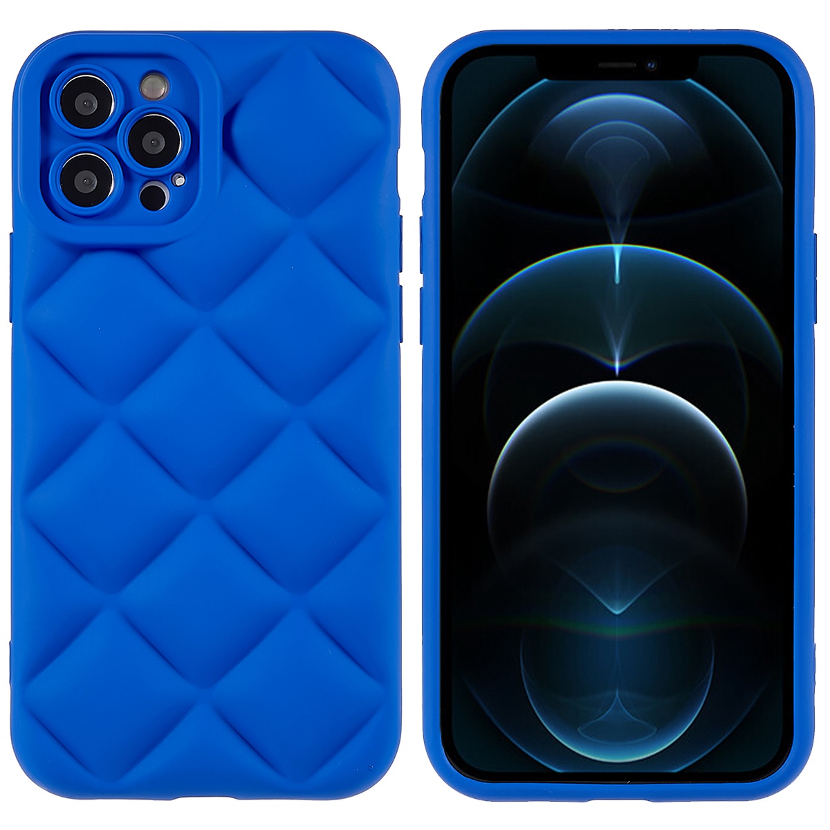 For iPhone 12 Pro Max 6.7 inch 3D Grid Textured Phone Protective Case Silicone Rubberized Shockproof Cover - Blue, iPhone 12 Pro Max
For iPhone 12 Pro Max 6.7 inch 3D Grid Textured Phone Protective Case Silicone Rubberized Shockproof Cover - Blue, iPhone 12 Pro Max