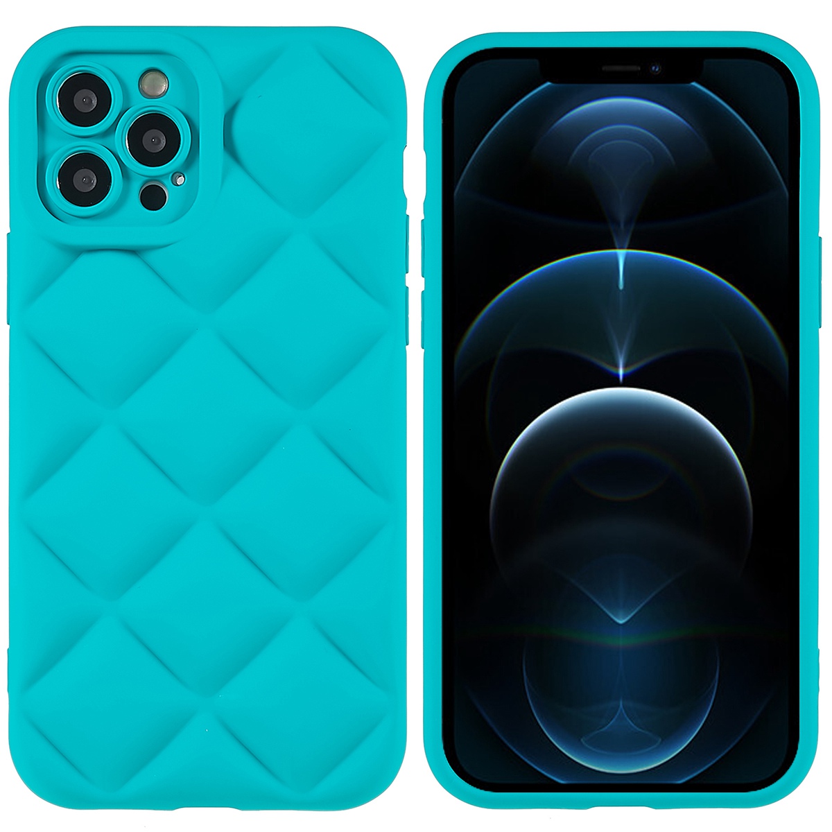 For iPhone 12 Pro Max 6.7 inch 3D Grid Textured Phone Protective Case Silicone Rubberized Shockproof Cover - Green, iPhone 12 Pro Max
For iPhone 12 Pro Max 6.7 inch 3D Grid Textured Phone Protective Case Silicone Rubberized Shockproof Cover - Green, iPhone 12 Pro Max