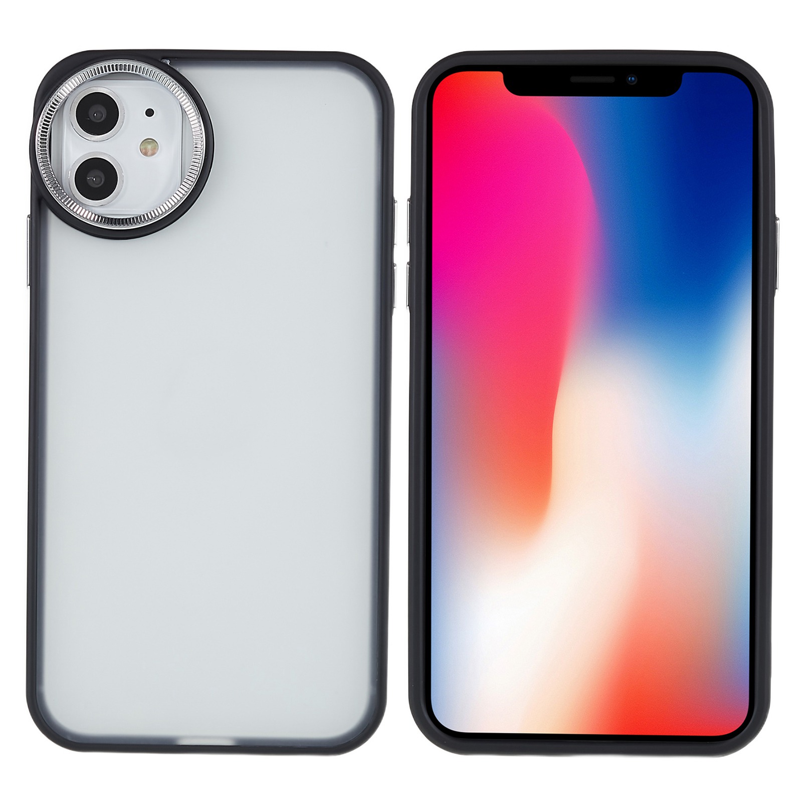 For iPhone 11 6.1 inch Big Eyes Series Shockproof Phone Back Case PC + TPU Transparent Matte Scratch Resistant Cover - Black/Silver, iPhone 11 6.1 inch
For iPhone 11 6.1 inch Big Eyes Series Shockproof Phone Back Case PC + TPU Transparent Matte Scratch Resistant Cover - Black/Silver, iPhone 11 6.1 inch