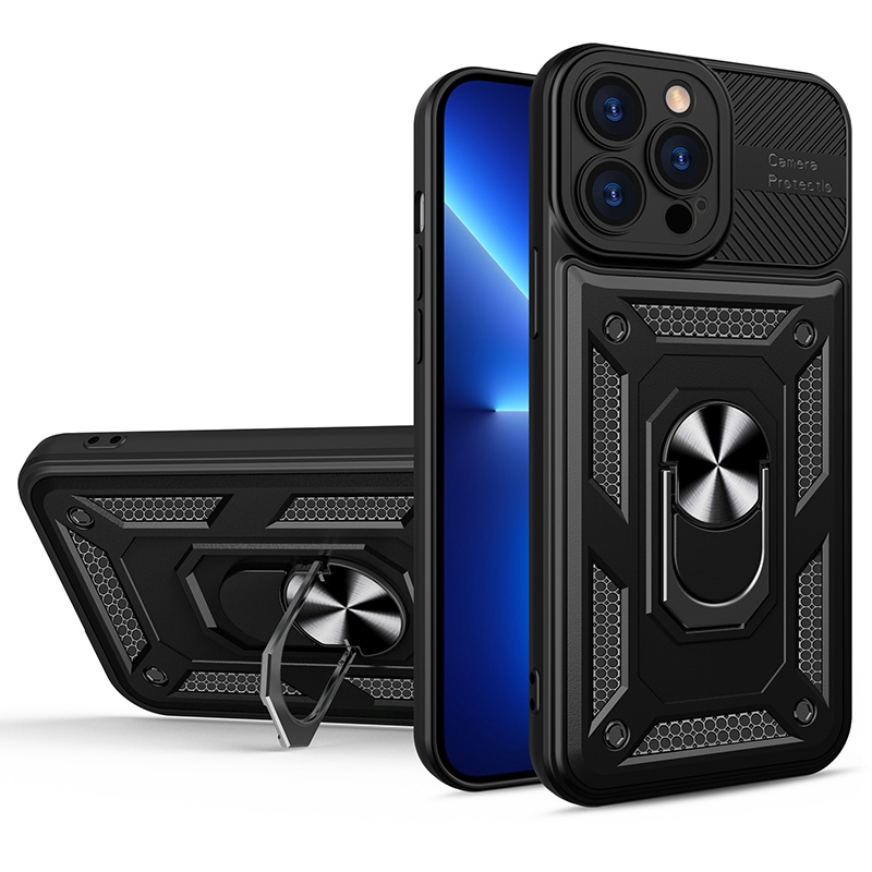 Для IPhone 13 Pro Max 6,7 Дюймов Защита От Камеры Дизайн Телефона Чехол Для Телефона ТПУ + ПК. Капюционная Крышка С Металлическим Кольцом - Чернить, iPhone 13 Pro Max
Для IPhone 13 Pro Max 6,7 Дюймов Защита От Камеры Дизайн Телефона Чехол Для Телефона ТПУ + ПК. Капюционная Крышка С Металлическим Кольцом - Чернить, iPhone 13 Pro Max
