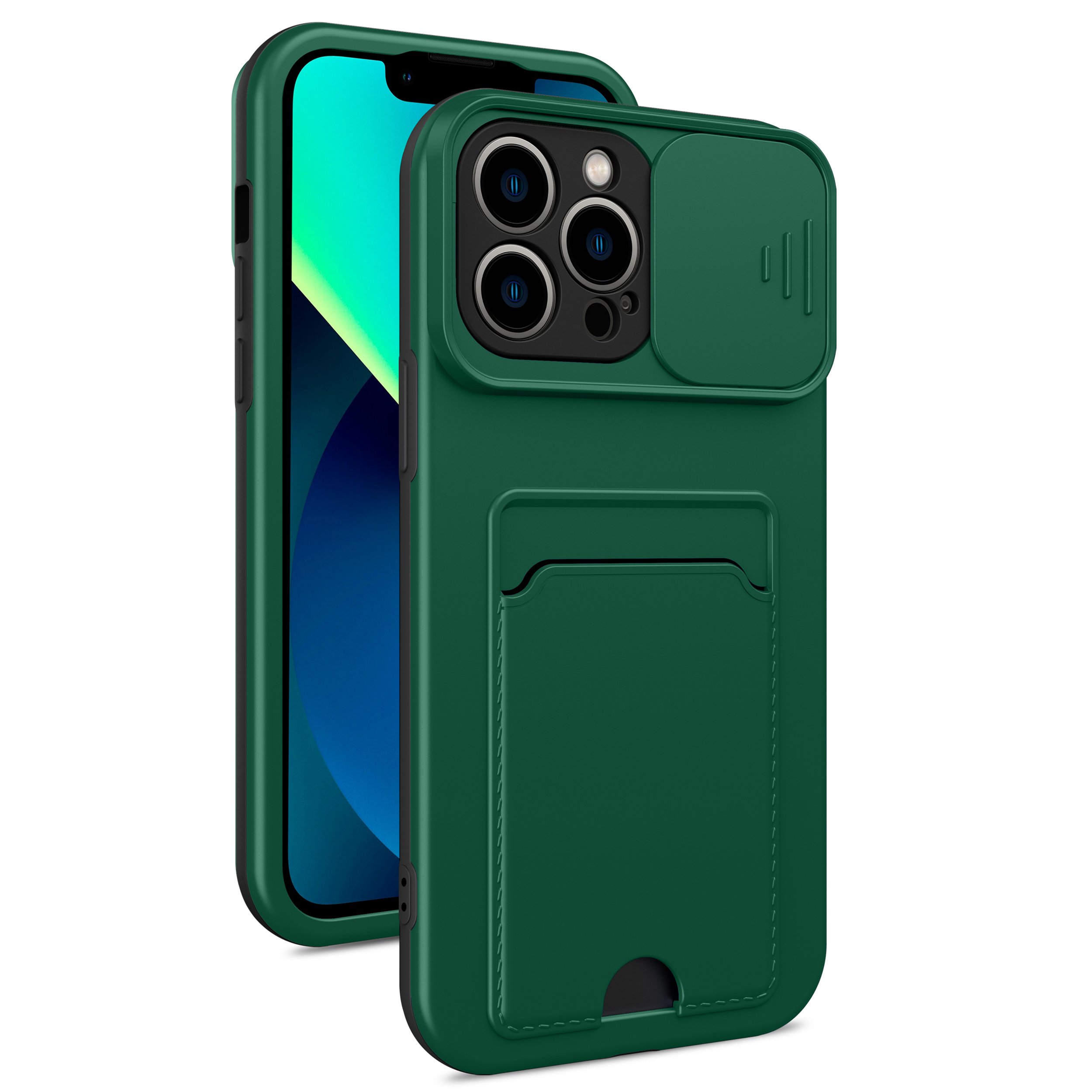 For iPhone 12 Pro 6.1 inch Slide Camera Cover Design PC+TPU Multi-functional Anti-fall Phone Case with Card Clot - Black/Dark Green, iPhone 12 Pro
For iPhone 12 Pro 6.1 inch Slide Camera Cover Design PC+TPU Multi-functional Anti-fall Phone Case with Card Clot - Black/Dark Green, iPhone 12 Pro