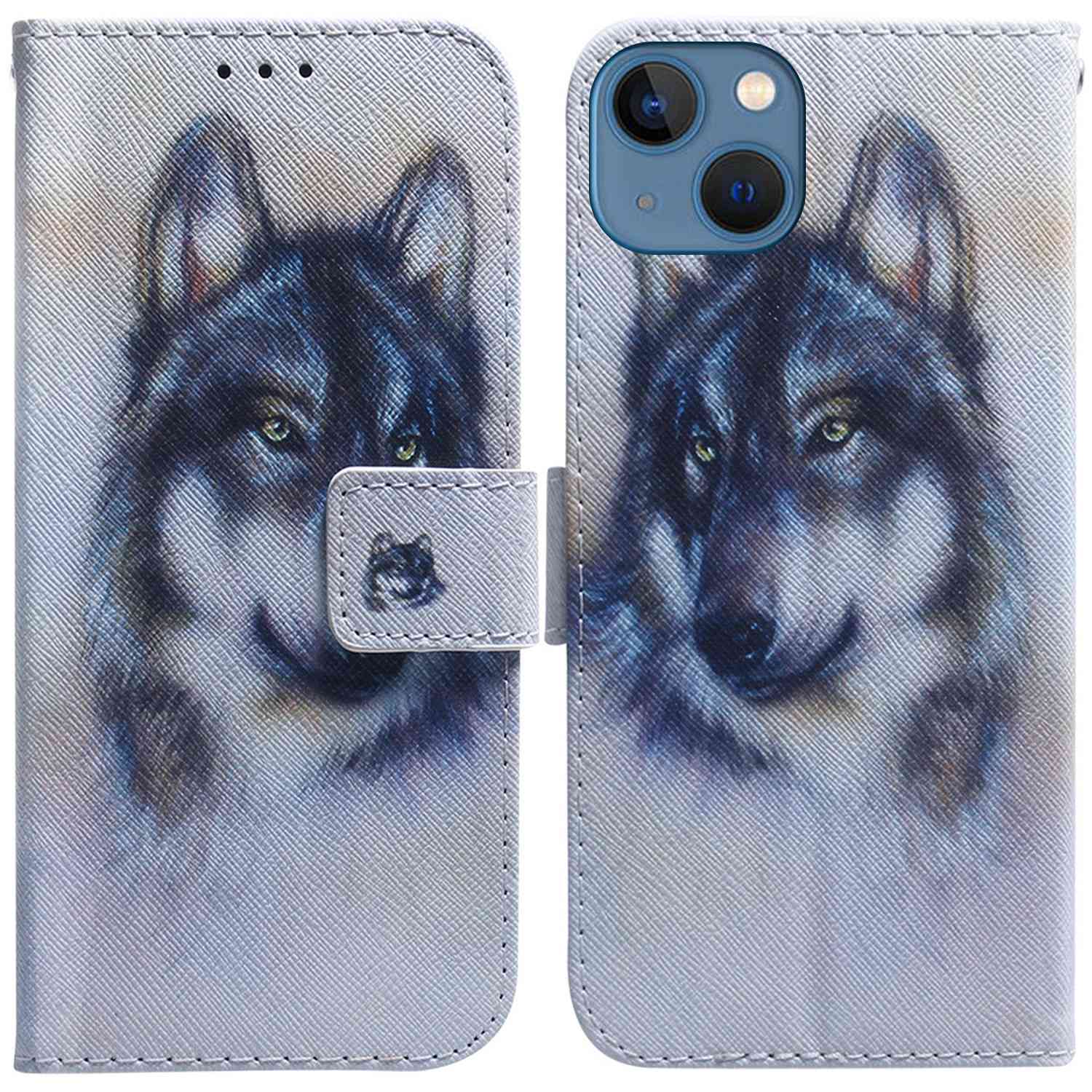 Pattern Printing Phone Case for iPhone 14 6.1 inch, PU Leather Wallet Flip Folio Case Adjustable Stand Shell - Wolf, iPhone 14
Pattern Printing Phone Case for iPhone 14 6.1 inch, PU Leather Wallet Flip Folio Case Adjustable Stand Shell - Wolf, iPhone 14