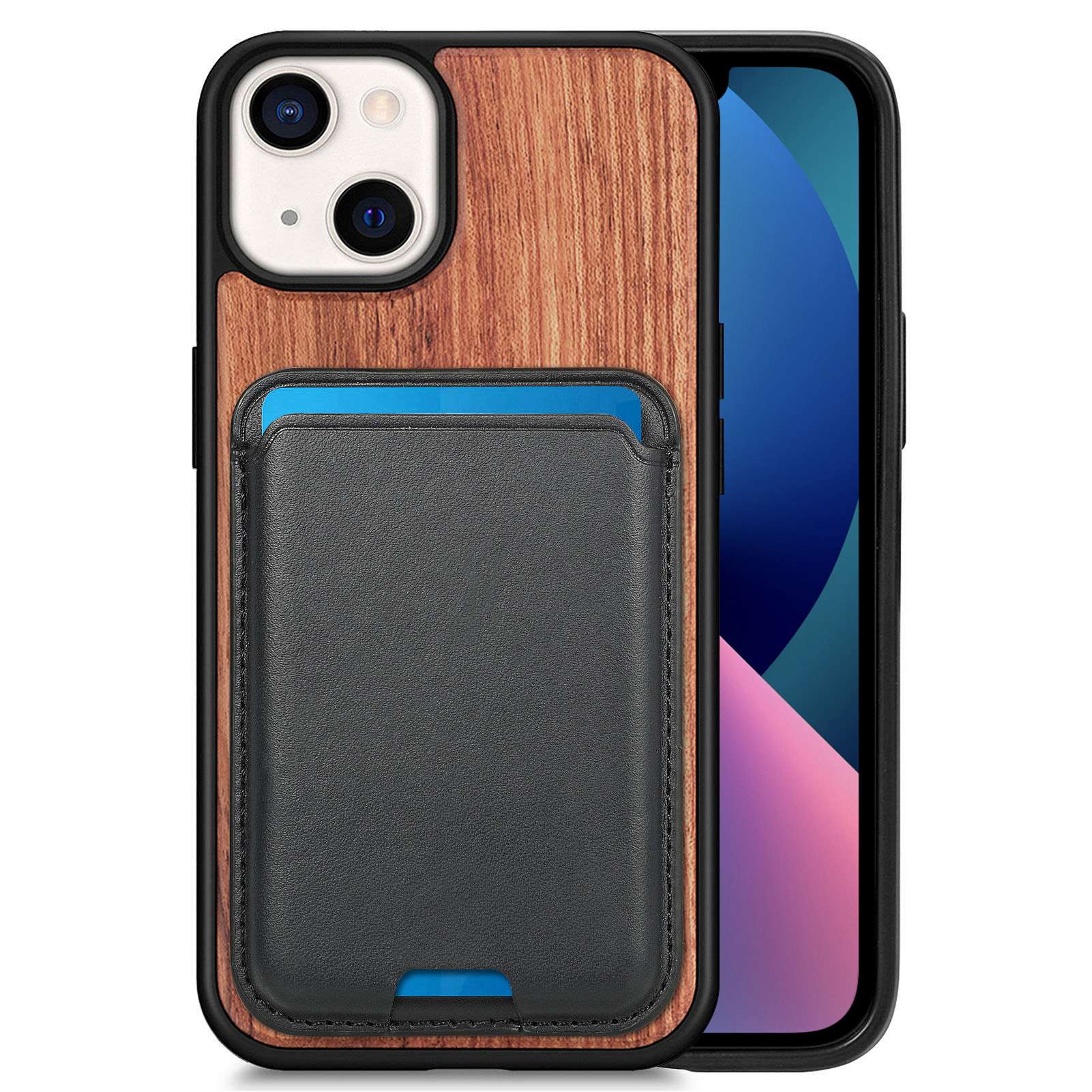 Для Iphone 13 Mini 5,4 -дюймовый Съемный Магнитный Держатель Магнитной Карты Гибридный Дерево + Защитная Крышка TPU - Розовое Дерево, iPhone 13 mini
Для Iphone 13 Mini 5,4 -дюймовый Съемный Магнитный Держатель Магнитной Карты Гибридный Дерево + Защитная Крышка TPU - Розовое Дерево, iPhone 13 mini