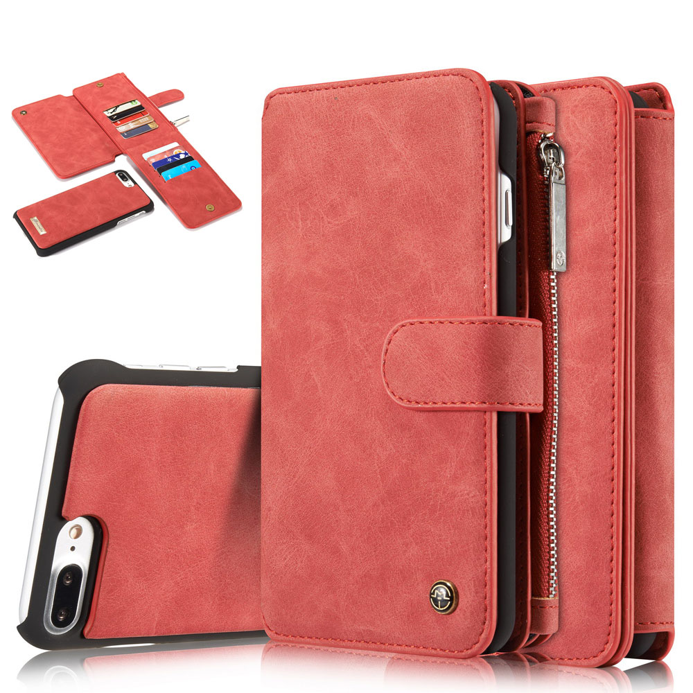 CASEME for iPhone 8 Plus / 7 Plus 14 Slots Wallet 2-in-1 Inner PC Cover Genuine Split Leather Shell - Red, iPhone 8 Plus 5.5 inch
CASEME for iPhone 8 Plus / 7 Plus 14 Slots Wallet 2-in-1 Inner PC Cover Genuine Split Leather Shell - Red, iPhone 8 Plus 5.5 inch