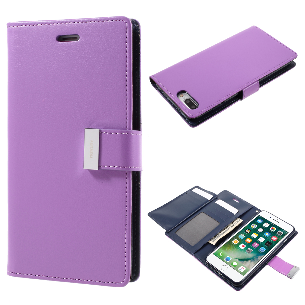MERCURY GOOSPERY Rich Diary Leather Wallet Shell for iPhone 8 Plus / 7 Plus 5.5 - Purple, iPhone 8 Plus 5.5 inch
MERCURY GOOSPERY Rich Diary Leather Wallet Shell for iPhone 8 Plus / 7 Plus 5.5 - Purple, iPhone 8 Plus 5.5 inch