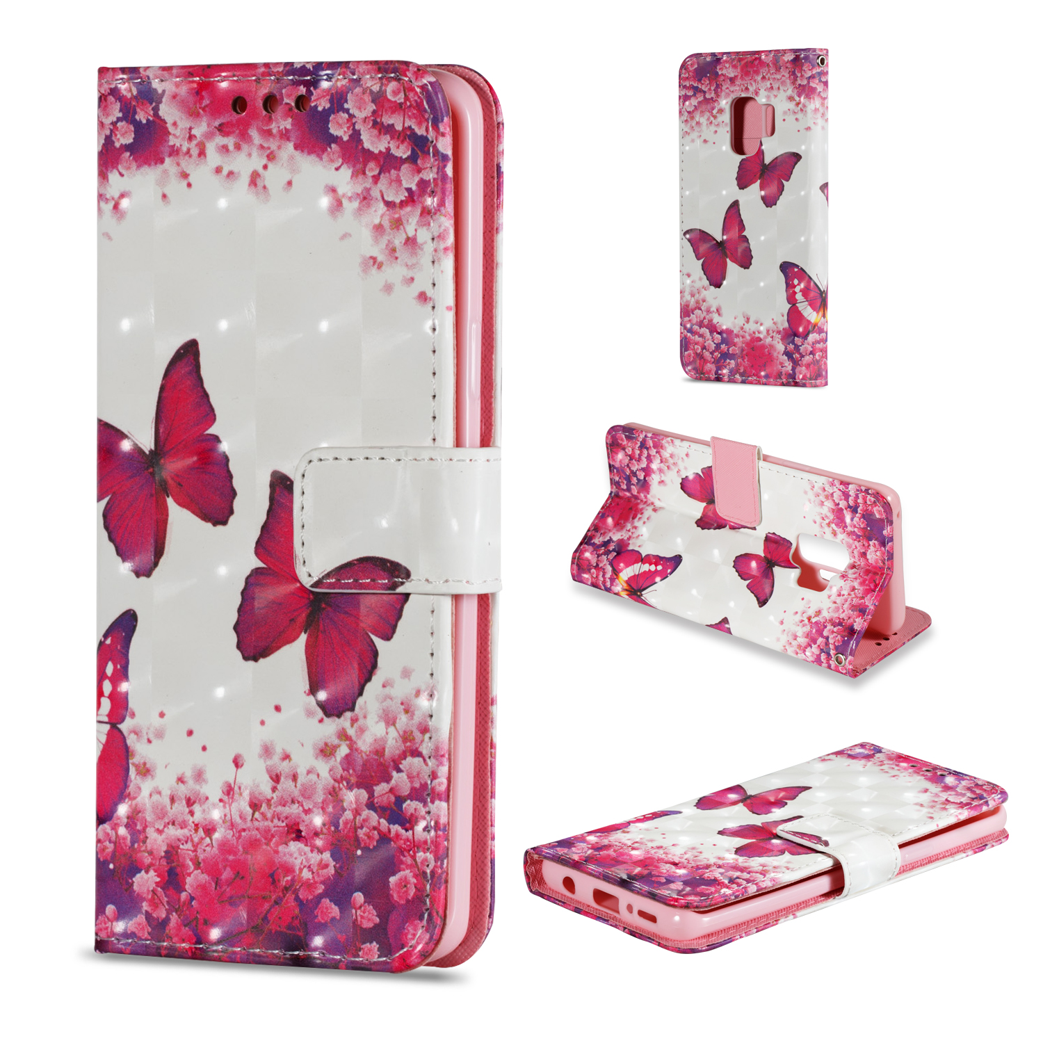 Pattern Printing Leather Wallet Cover for Samsung Galaxy S9 G960 - Vivid Butterflies, Galaxy S9
Pattern Printing Leather Wallet Cover for Samsung Galaxy S9 G960 - Vivid Butterflies, Galaxy S9