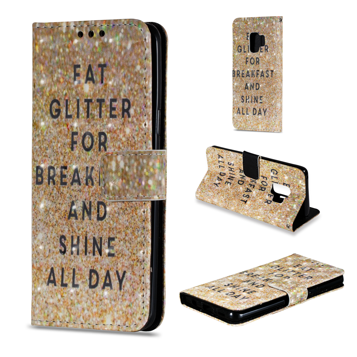Pattern Printing PU Leather Wallet Cell Phone Case for Samsung Galaxy S9 - Glitter and Quote, Galaxy S9
Pattern Printing PU Leather Wallet Cell Phone Case for Samsung Galaxy S9 - Glitter and Quote, Galaxy S9