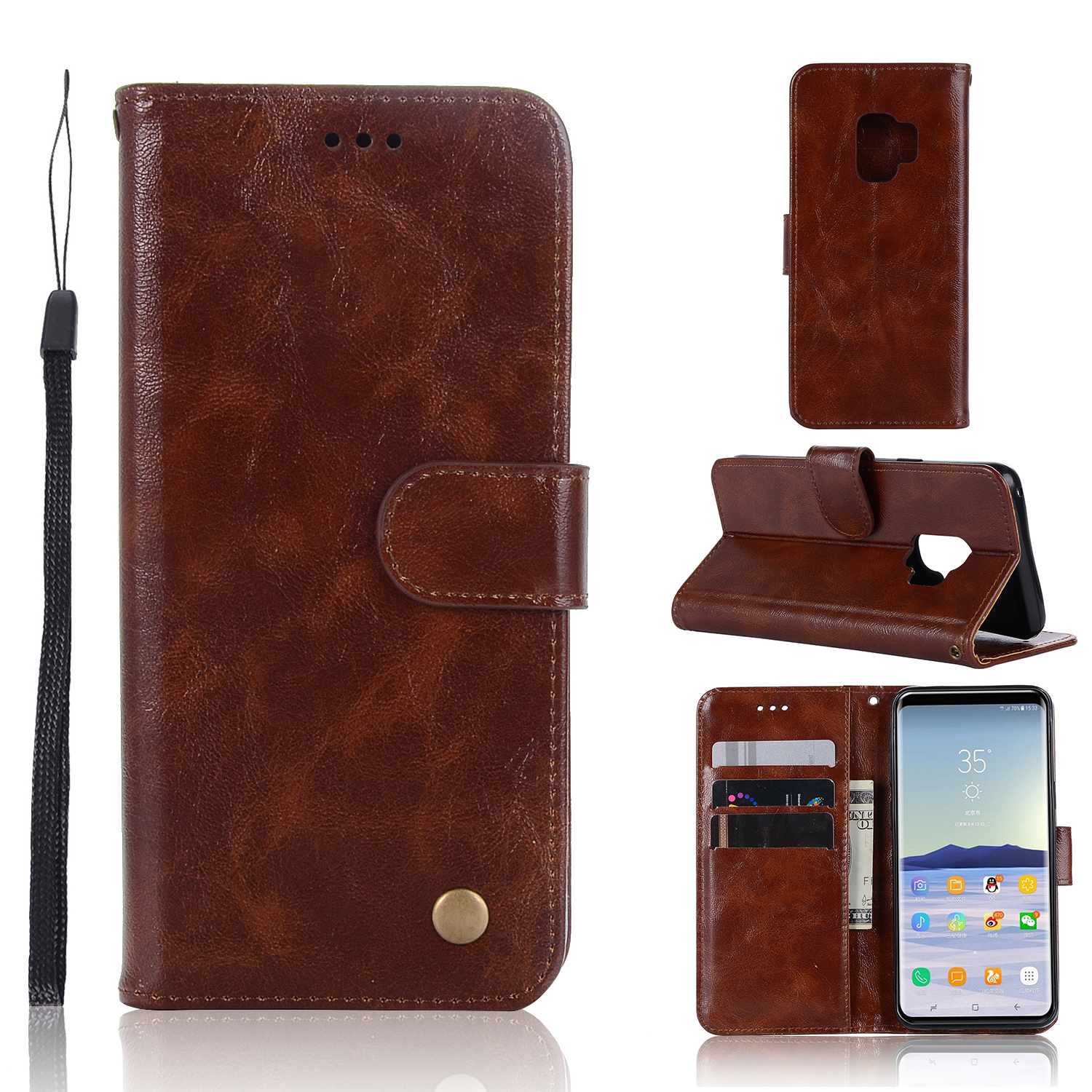 Premium Vintage pu Кожаная Подставка Для Мобильного Телефона Для Samsung Galaxy S9 SM-G960 - Кофе, Galaxy S9
Premium Vintage pu Кожаная Подставка Для Мобильного Телефона Для Samsung Galaxy S9 SM-G960 - Кофе, Galaxy S9