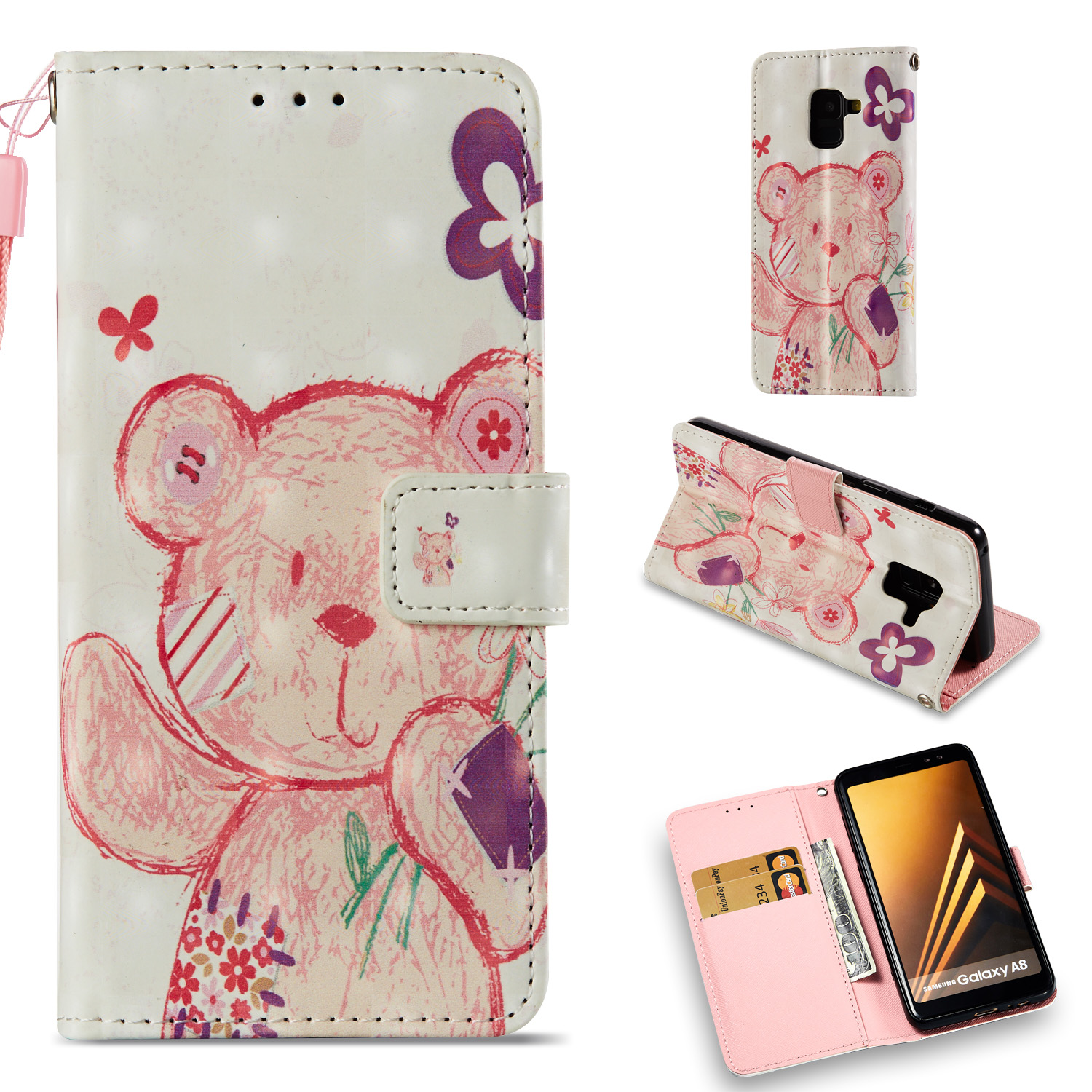 Pattern Printing Light Spot Decor Leather Stand Protective Shell for Samsung Galaxy A8 (2018) - Bear, Galaxy A8 (2018)
Pattern Printing Light Spot Decor Leather Stand Protective Shell for Samsung Galaxy A8 (2018) - Bear, Galaxy A8 (2018)