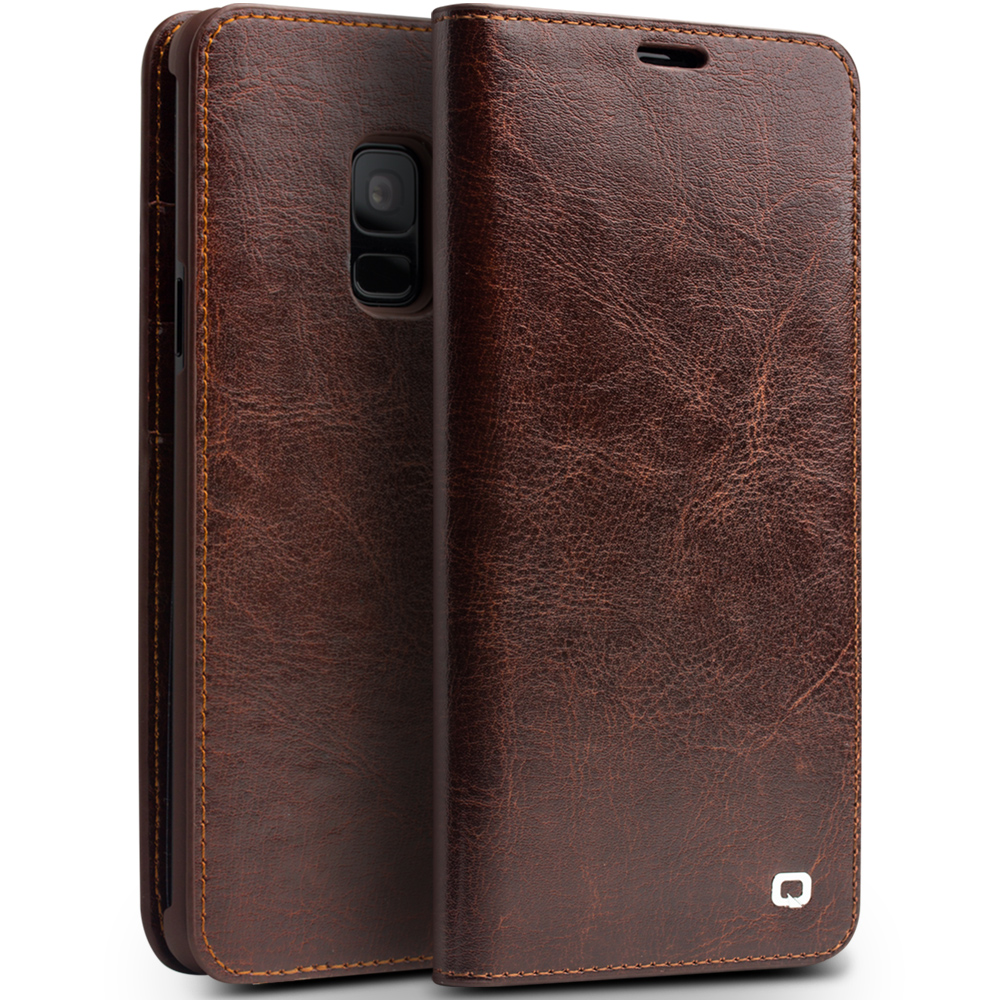 QIALINO Genuine Cowhide Leather Wallet Cover Shell for Samsung Galaxy S9 SM-G960 - Coffee, Galaxy S9
QIALINO Genuine Cowhide Leather Wallet Cover Shell for Samsung Galaxy S9 SM-G960 - Coffee, Galaxy S9