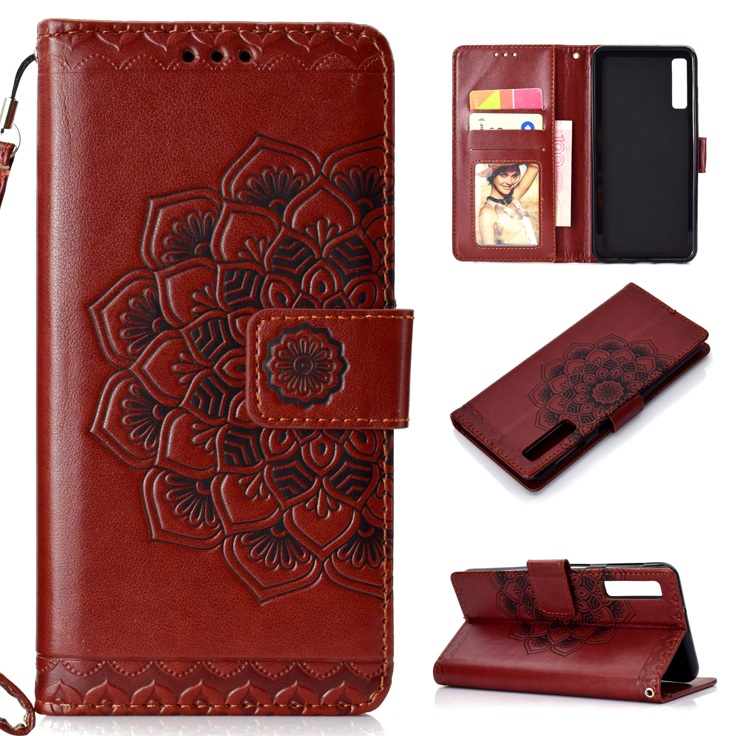 Imprinted Flower Pattern PU Leather Wallet Case for Samsung Galaxy A7 (2018) - Brown, Galaxy A7 (2018)
Imprinted Flower Pattern PU Leather Wallet Case for Samsung Galaxy A7 (2018) - Brown, Galaxy A7 (2018)