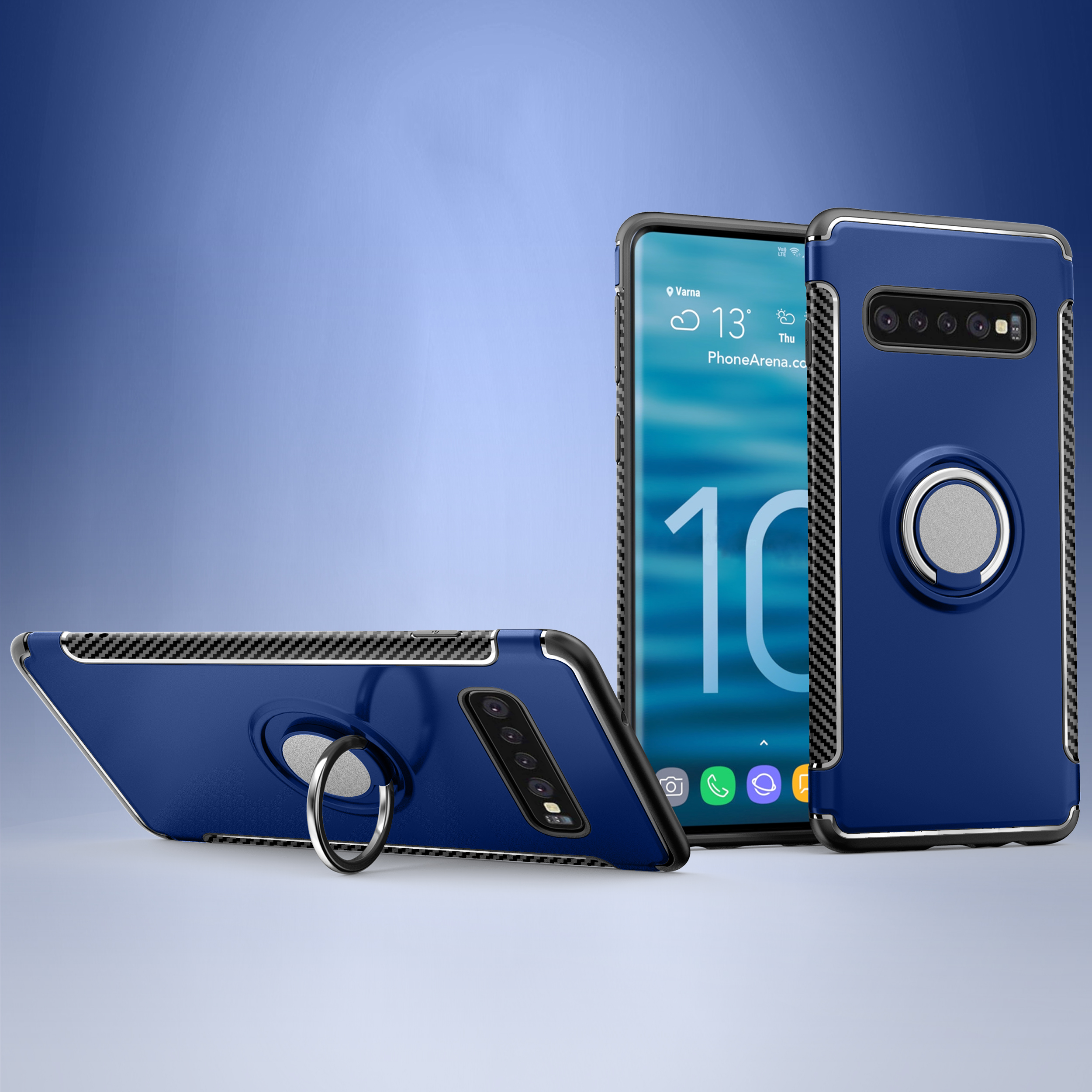 Держатель Кольца TPU пк Армора Кейс Телефона Для Samsung Galaxy S10 - Темно-синий, Galaxy S10
Держатель Кольца TPU пк Армора Кейс Телефона Для Samsung Galaxy S10 - Темно-синий, Galaxy S10
