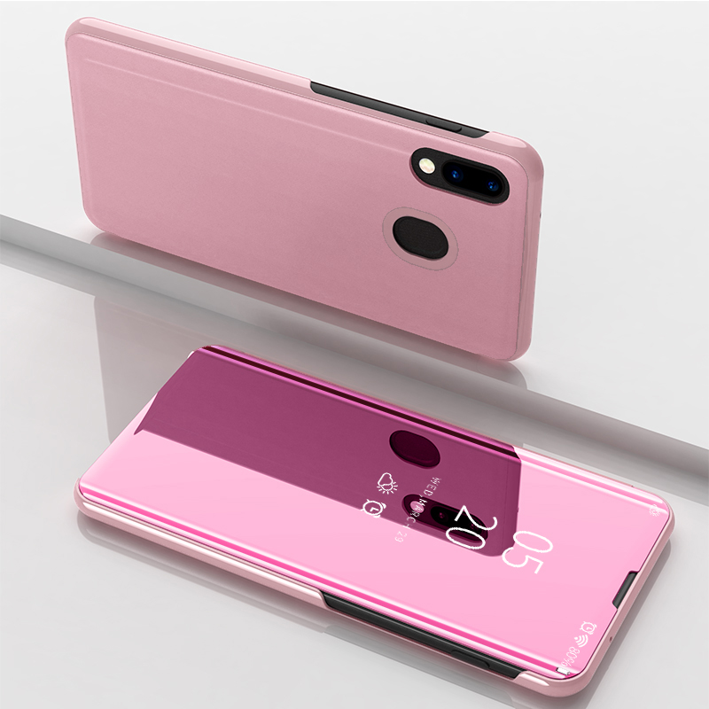 Electroplating Mirror Surface View Window Leather Stand Case for Samsung Galaxy M20 - Rose Gold, Galaxy M20
Electroplating Mirror Surface View Window Leather Stand Case for Samsung Galaxy M20 - Rose Gold, Galaxy M20