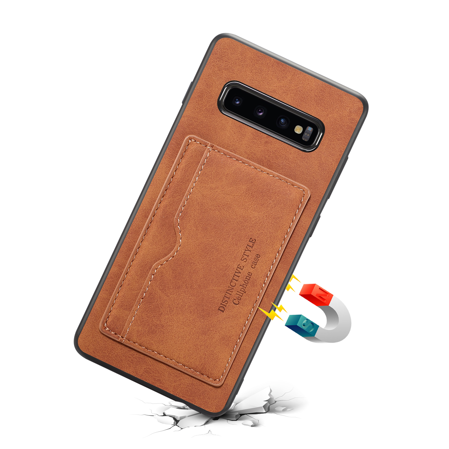PU Leather Coated TPU Mobile Phone Case with Card Slot for Samsung Galaxy S10 - Brown, Galaxy S10
PU Leather Coated TPU Mobile Phone Case with Card Slot for Samsung Galaxy S10 - Brown, Galaxy S10