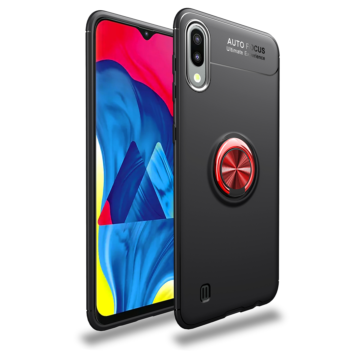 Finger Ring Kickstand TPU Case for Samsung Galaxy M10 (Built-in Metal Sheet) - Black / Red, Galaxy M10
Finger Ring Kickstand TPU Case for Samsung Galaxy M10 (Built-in Metal Sheet) - Black / Red, Galaxy M10