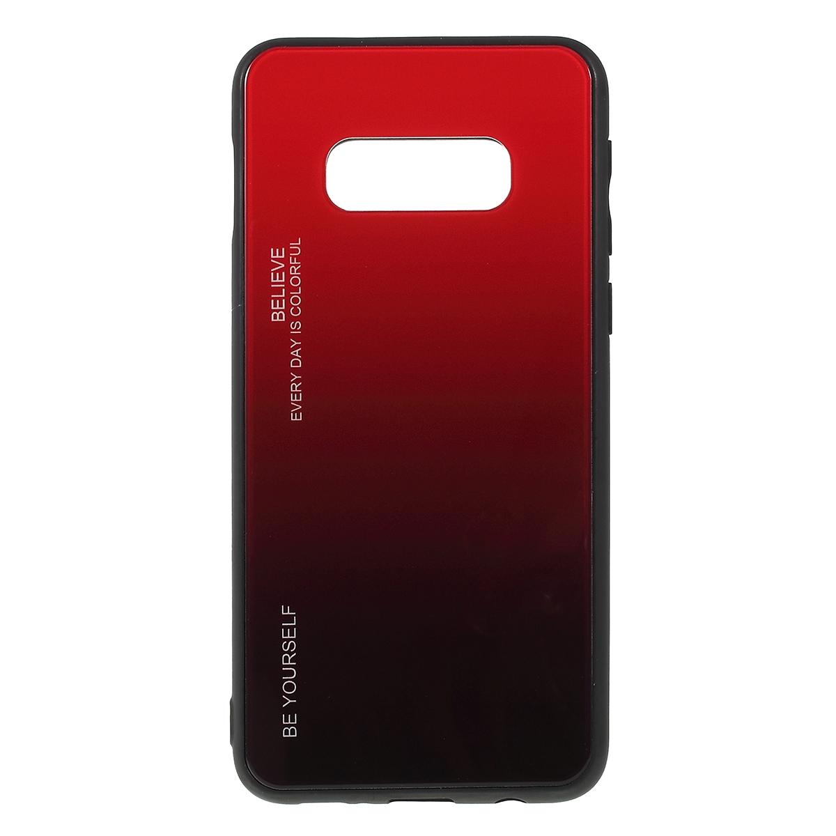 Gradient Color Glass + PC + TPU Phone Case for Samsung Galaxy S10e - Red / Black, Galaxy S10e
Gradient Color Glass + PC + TPU Phone Case for Samsung Galaxy S10e - Red / Black, Galaxy S10e