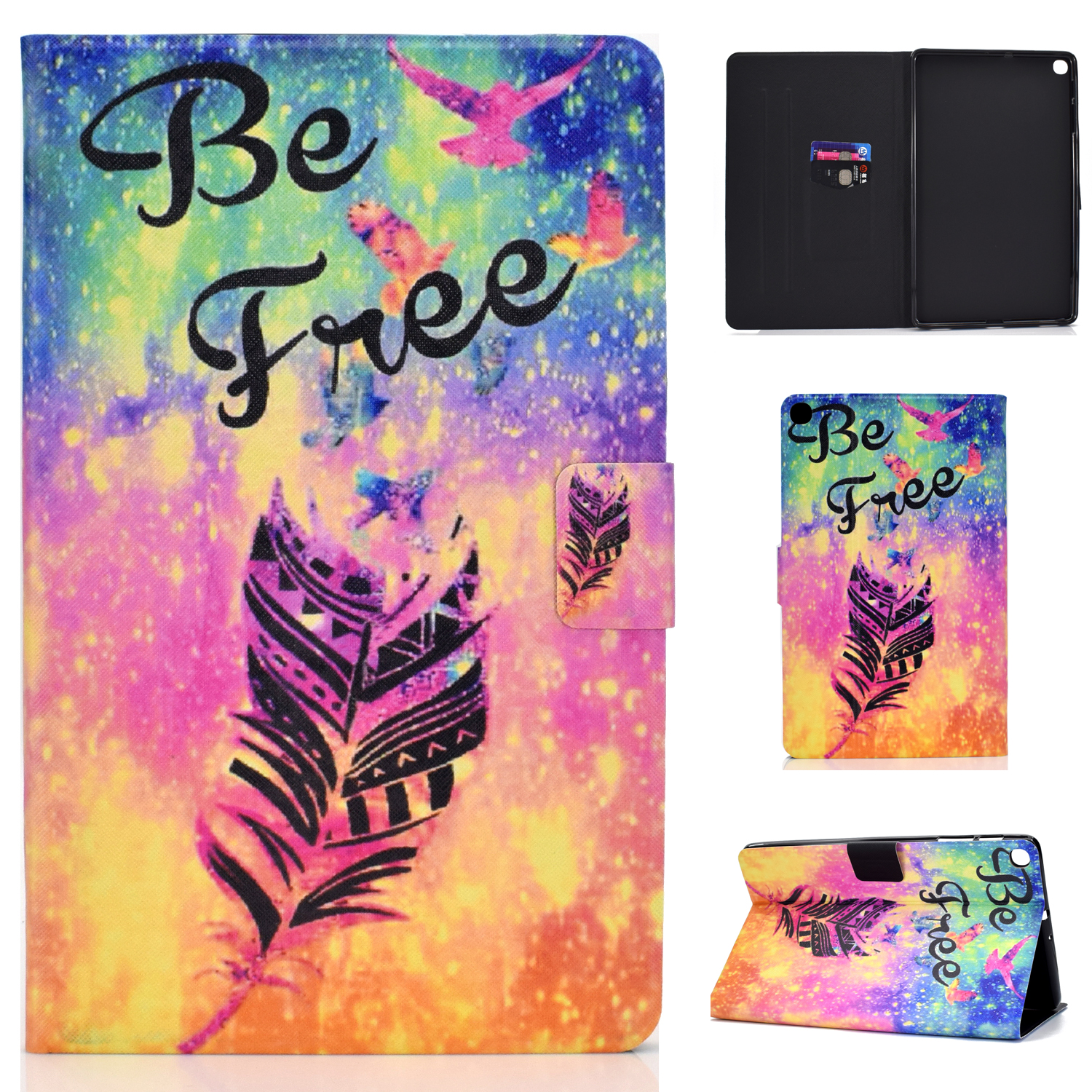 Pattern Printing TPU+PU Leather Tablet Stand Cover with Card Holder for Samsung Galaxy Tab A 10.1 (2019) T510/T515 - Feather, Galaxy Tab A 10.1 (2019)
Pattern Printing TPU+PU Leather Tablet Stand Cover with Card Holder for Samsung Galaxy Tab A 10.1 (2019) T510/T515 - Feather, Galaxy Tab A 10.1 (2019)