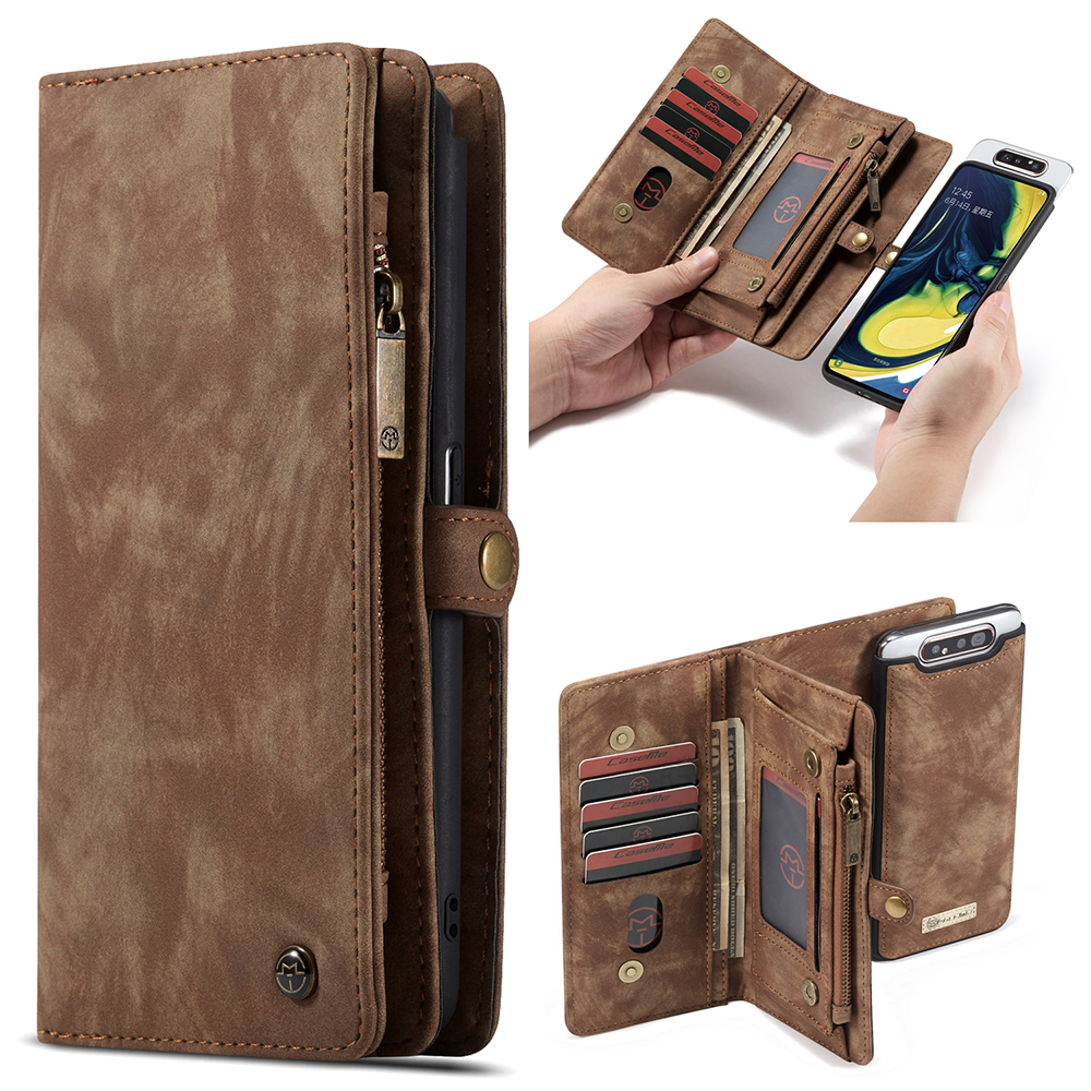 CASEME 008 Series Multi-functional 2-in-1 Zipper Wallet Split Leather Case for Samsung Galaxy A80/A90 - Brown, Galaxy A80
CASEME 008 Series Multi-functional 2-in-1 Zipper Wallet Split Leather Case for Samsung Galaxy A80/A90 - Brown, Galaxy A80