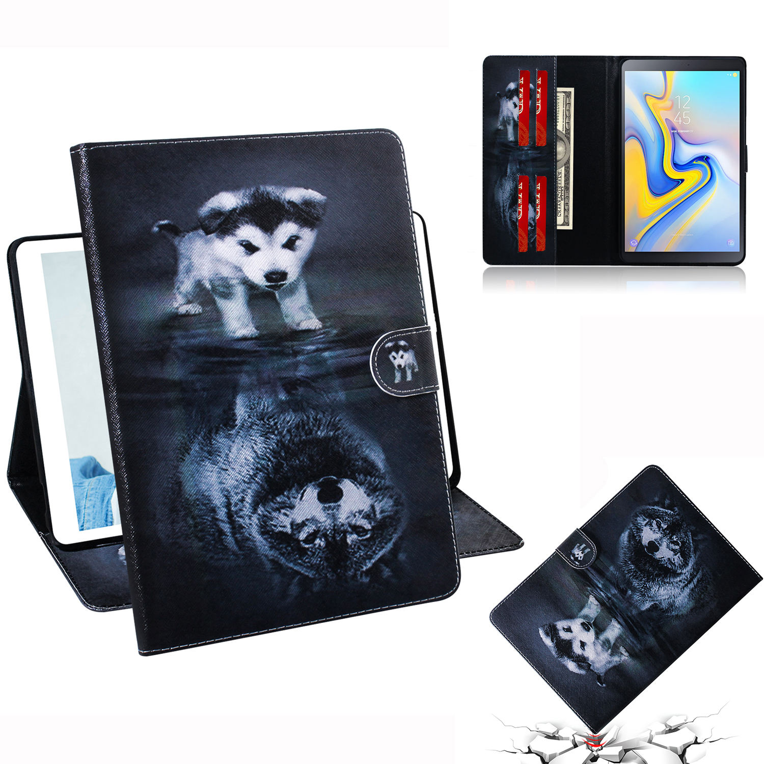 Printing PU Leather Tablet Cover Case for Samsung Samsung Galaxy Tab A 10.5 (2018) T590 T595 - Dog and Reflection in Water, Galaxy Tab A 10.5 (2018) T590 T595
Printing PU Leather Tablet Cover Case for Samsung Samsung Galaxy Tab A 10.5 (2018) T590 T595 - Dog and Reflection in Water, Galaxy Tab A 10.5 (2018) T590 T595