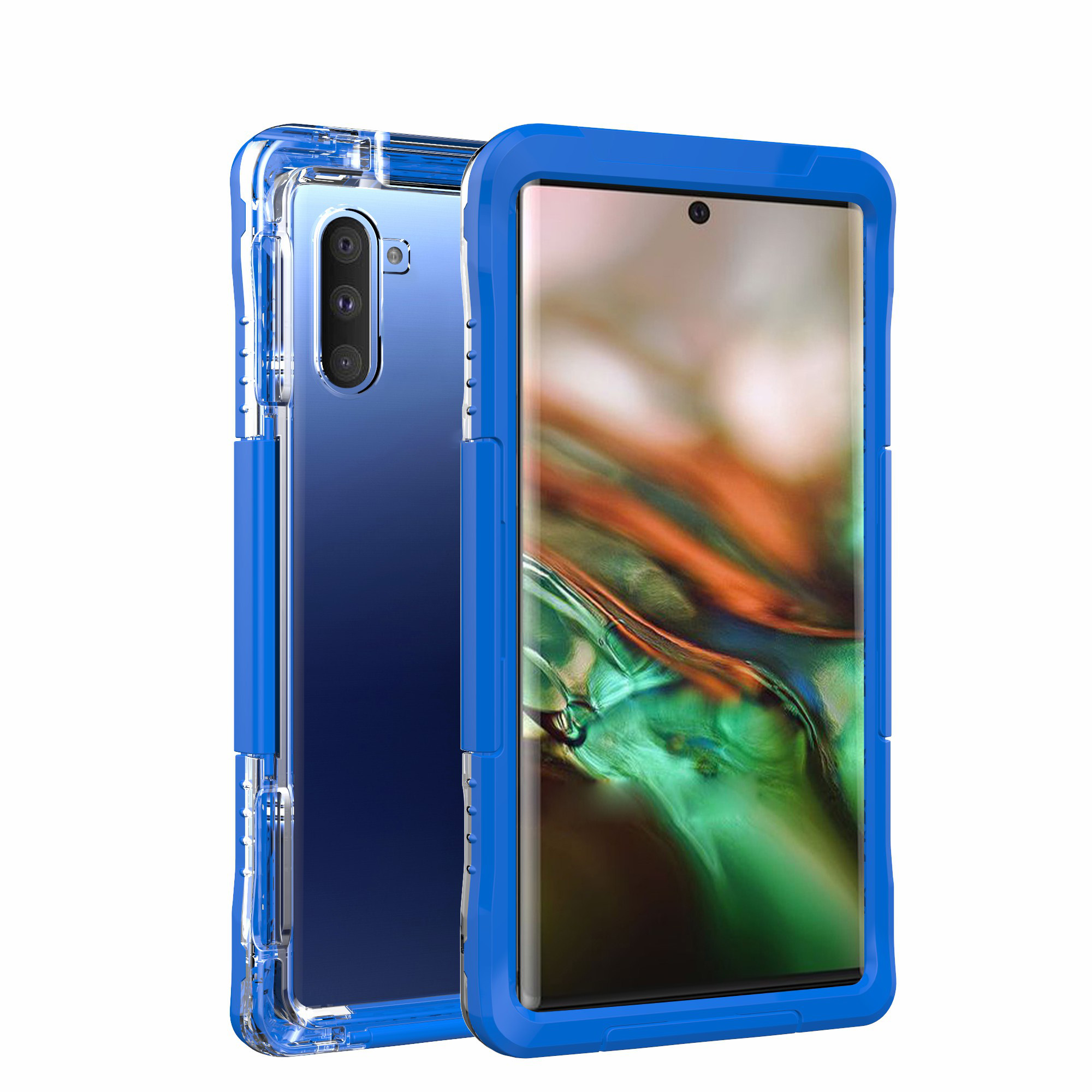 Waterproof PC + TPU Mobile Phone Casing for Samsung Galaxy Note 10/Galaxy Note 10 5G - Blue, Galaxy Note 10
Waterproof PC + TPU Mobile Phone Casing for Samsung Galaxy Note 10/Galaxy Note 10 5G - Blue, Galaxy Note 10
