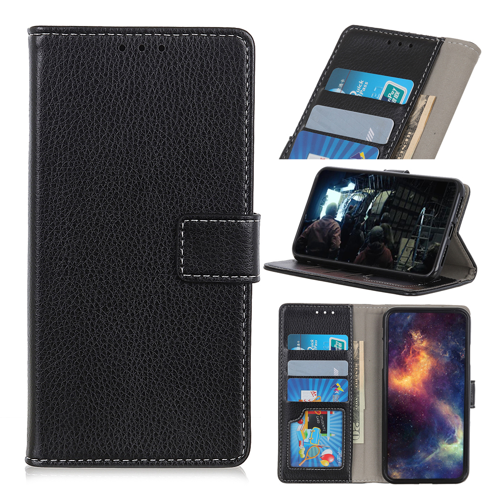 Litchi Skin Wallet Leather Stand Shell for Samsung Galaxy A70s - Black, Galaxy A70s
Litchi Skin Wallet Leather Stand Shell for Samsung Galaxy A70s - Black, Galaxy A70s