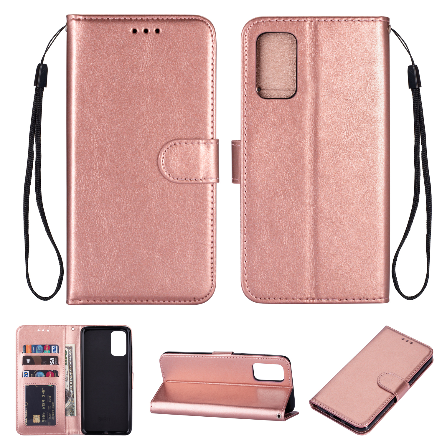 Crazy Horse Leather Shell Wallet Stand Cell Phone Case for Samsung Galaxy S20 Plus/S20 Plus 5G - Rose Gold, Galaxy S20 Plus
Crazy Horse Leather Shell Wallet Stand Cell Phone Case for Samsung Galaxy S20 Plus/S20 Plus 5G - Rose Gold, Galaxy S20 Plus