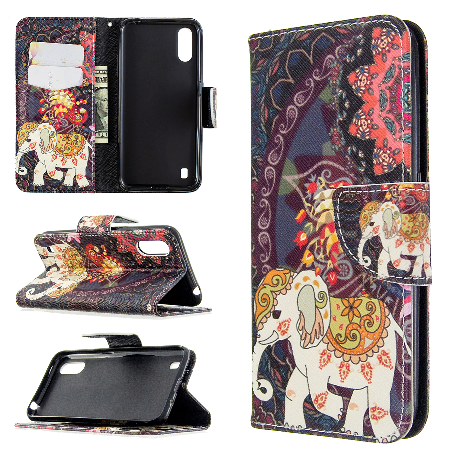 Printing Surface Wallet Stand Flip Leather Phone Covering for Samsung Galaxy A01 - Malanda and Elephant, Galaxy A01
Printing Surface Wallet Stand Flip Leather Phone Covering for Samsung Galaxy A01 - Malanda and Elephant, Galaxy A01